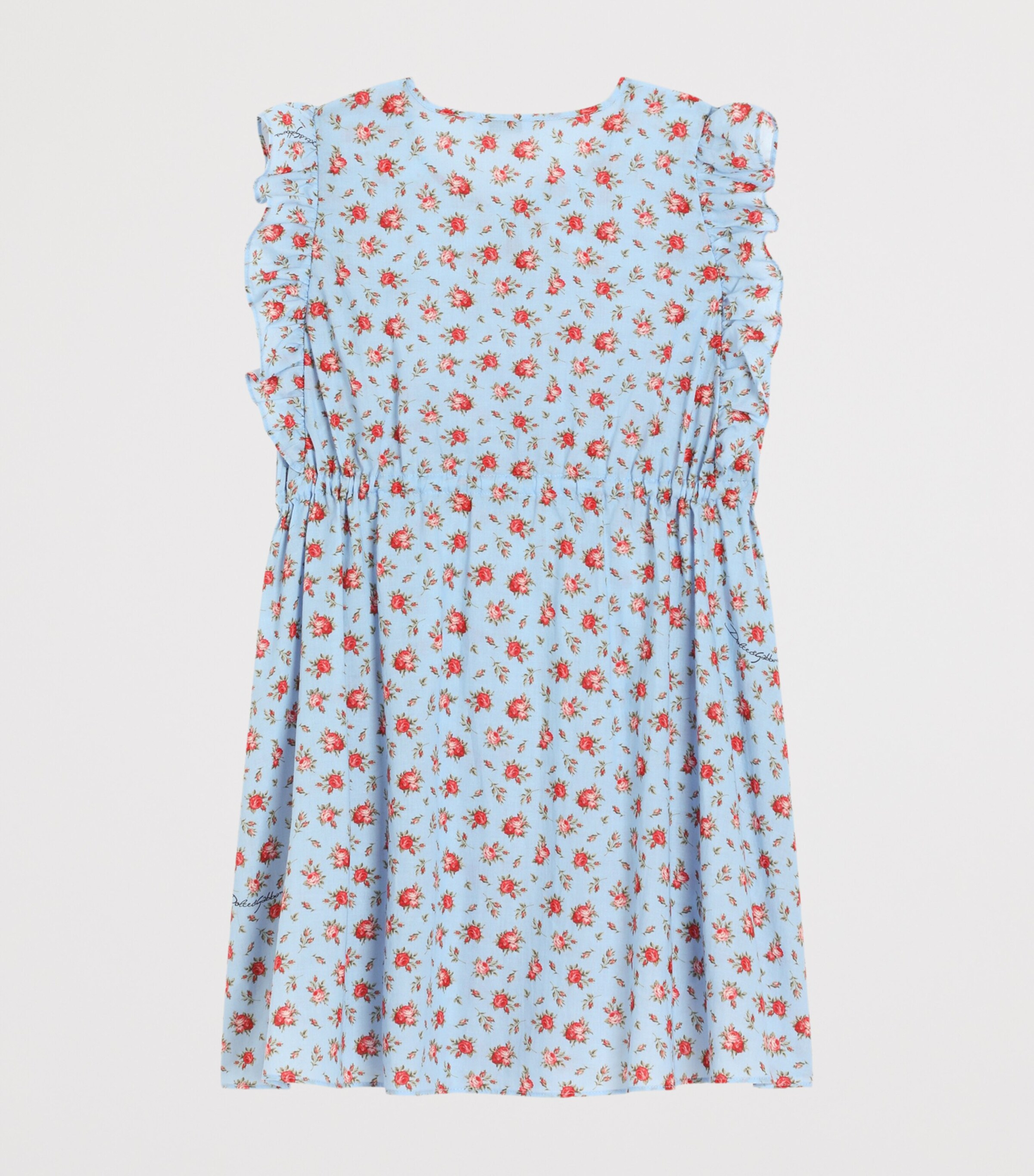 Dolce&Gabbana Kids Cotton Rose-Print Dress (8-12+ Years) Roselline F.ce Image 2