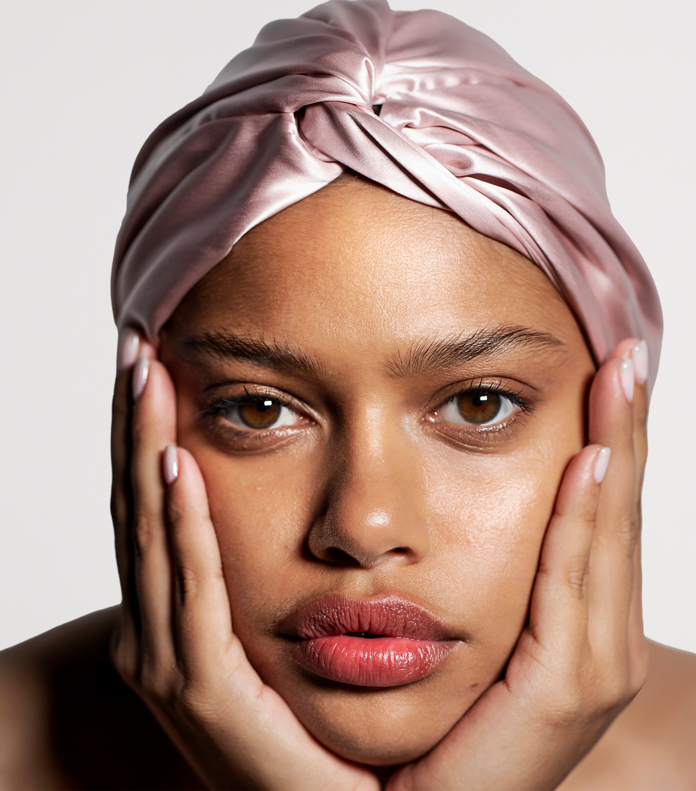 Slip Mulberry Silk Head Wrap Pink Image 9
