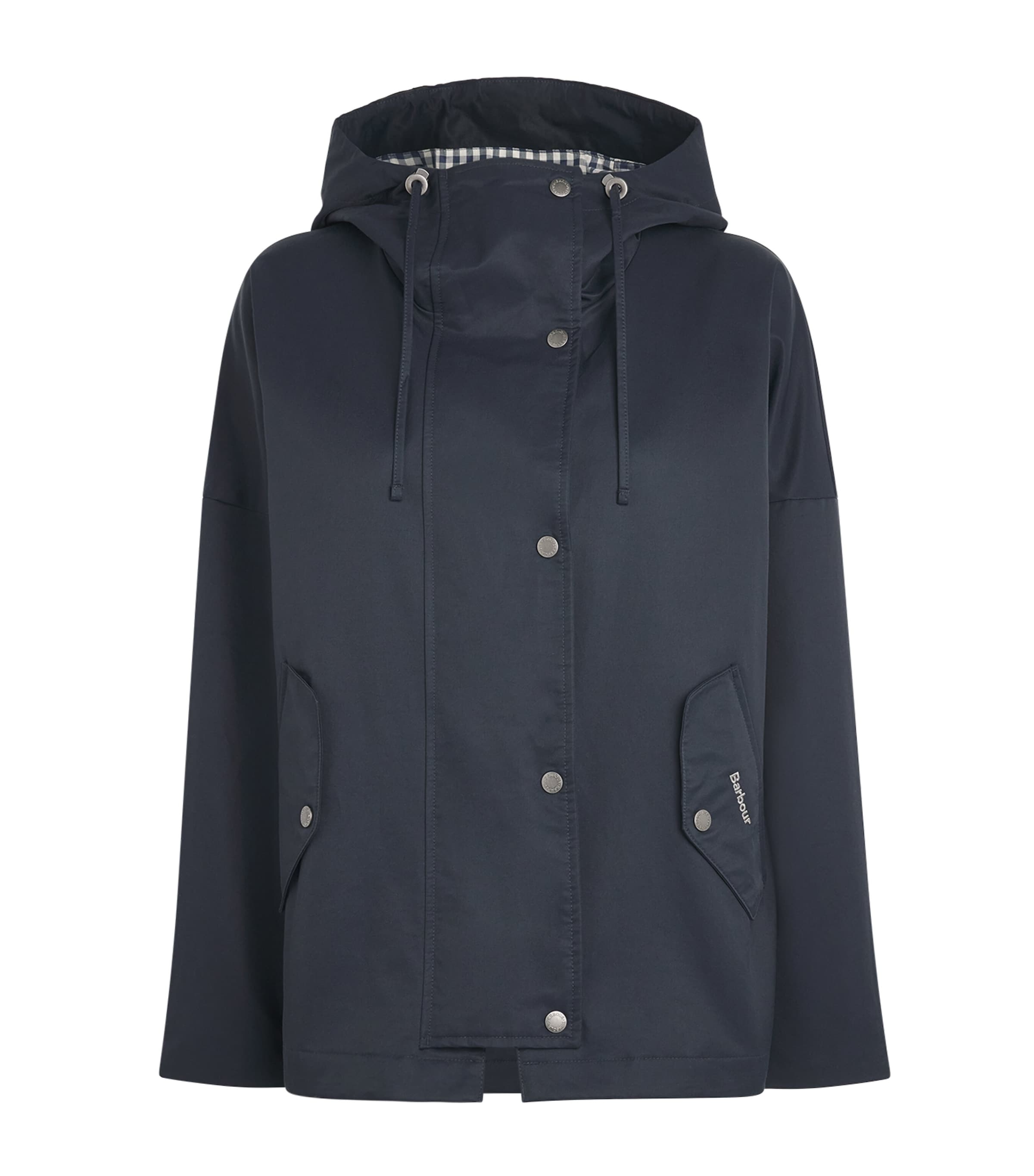 Barbour Womens Showerproof Kingswood Hooded Jacket Dark Navy Image 1