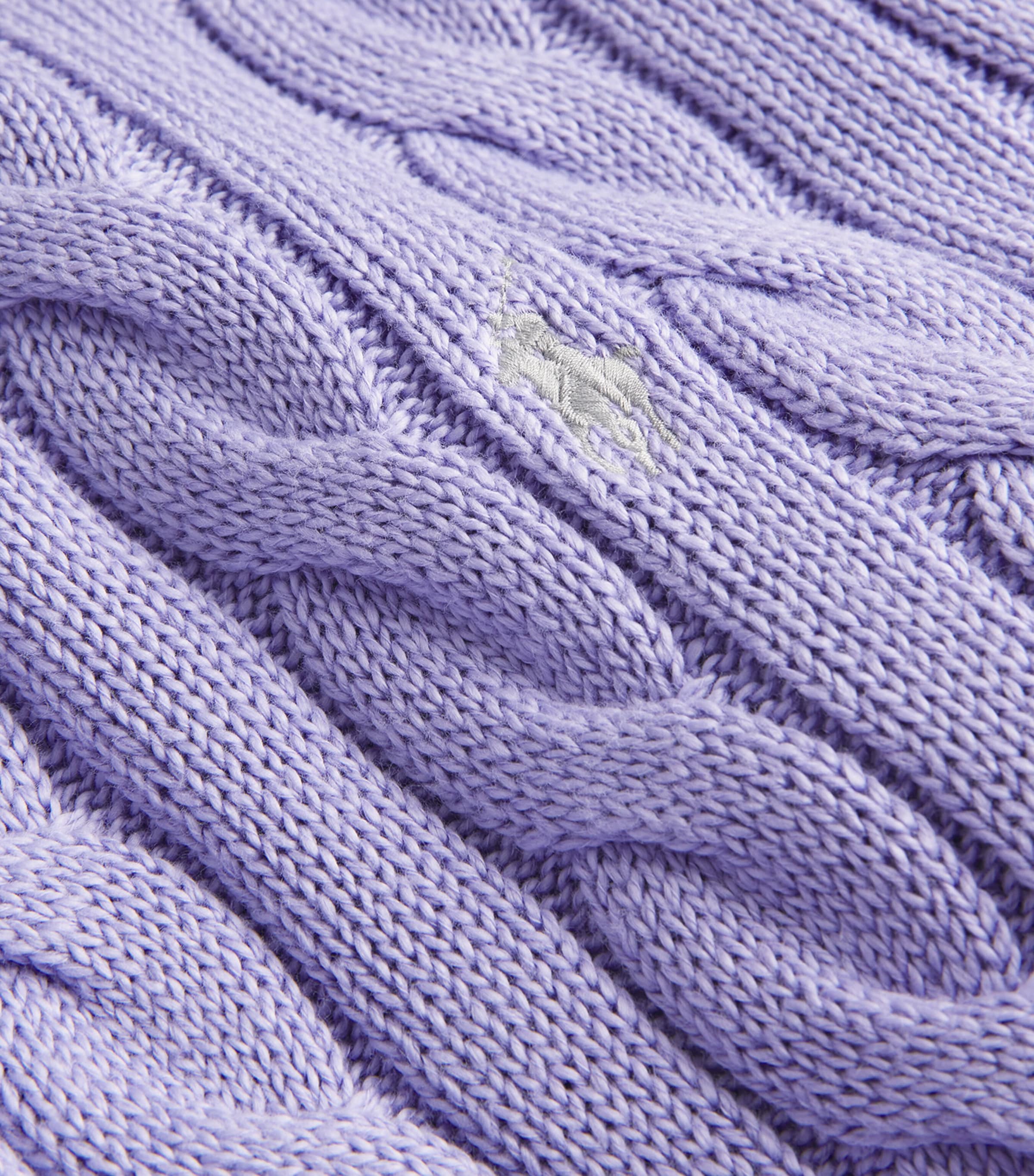 Cotton Cable-Knit Sweater SKY LAVENDAR Image 5