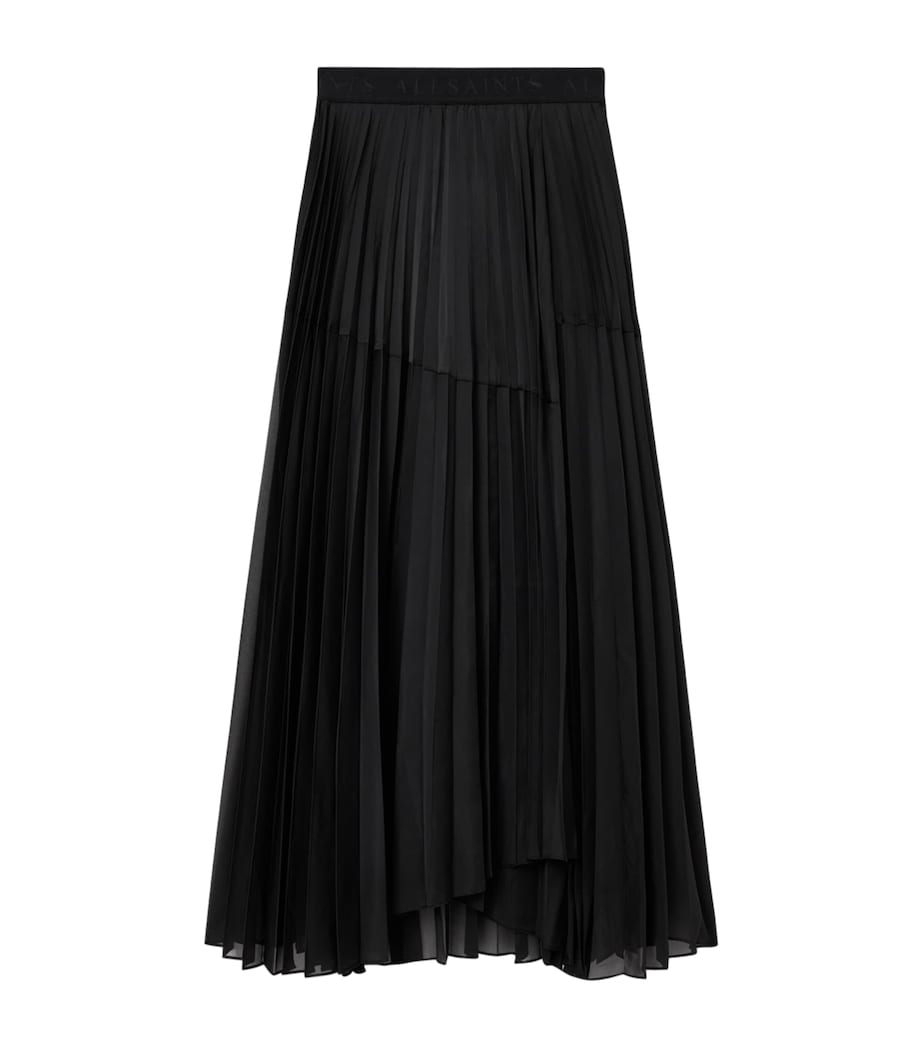 Pleated Micaela Maxi Skirt BLACK Image 1