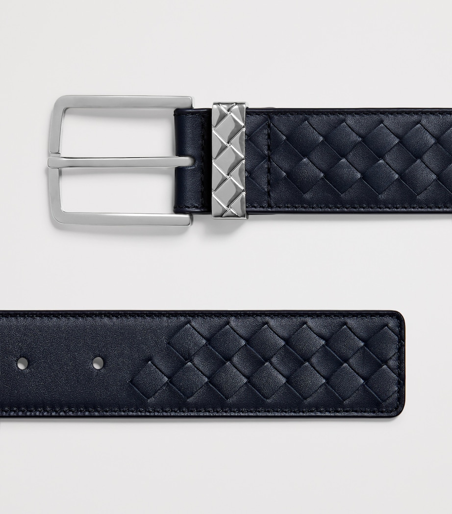 Bottega Veneta Leather Intrecciato Loop Belt Image 4