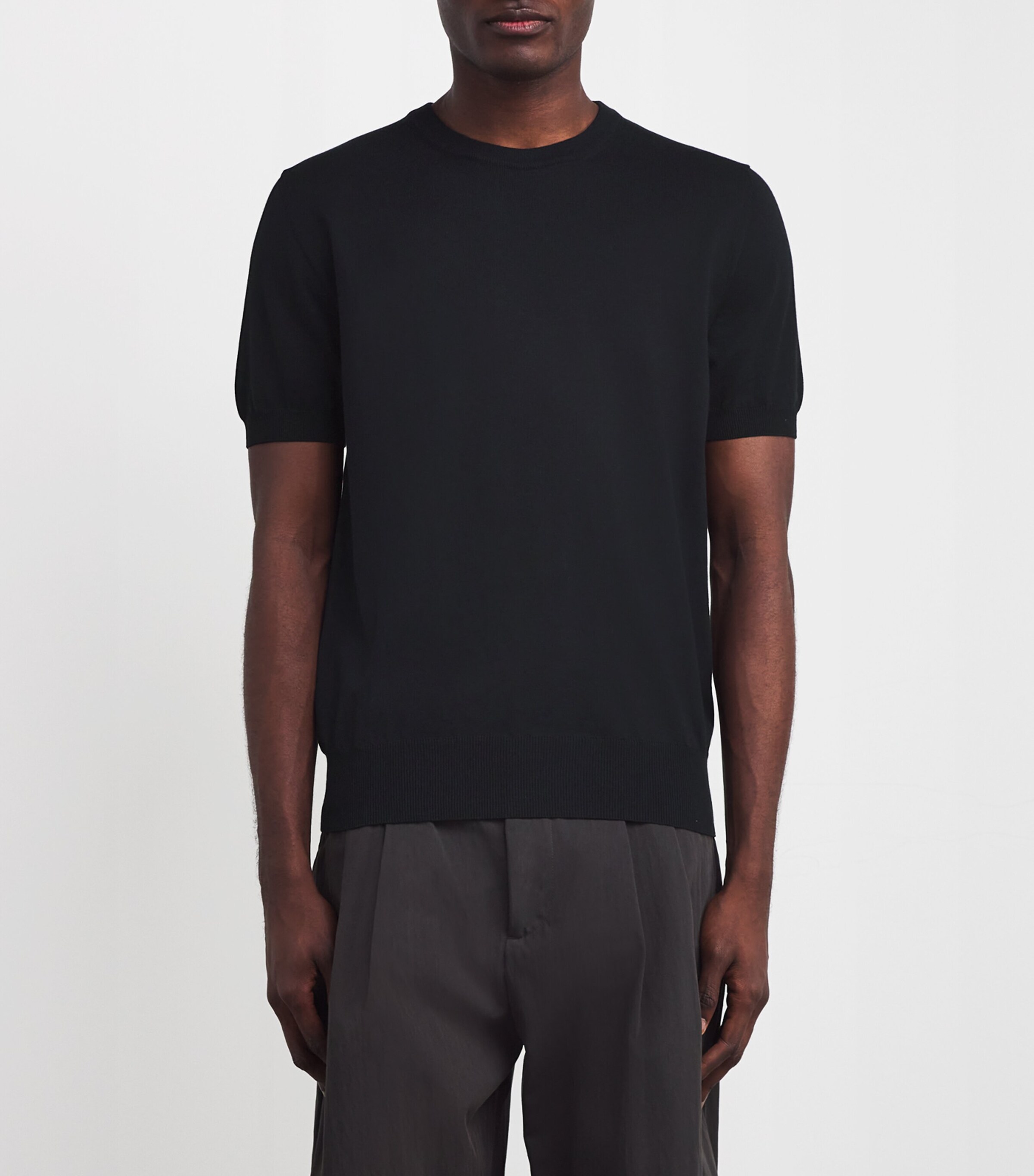 Canali Mens Cotton Crew-Neck T-Shirt Image 3