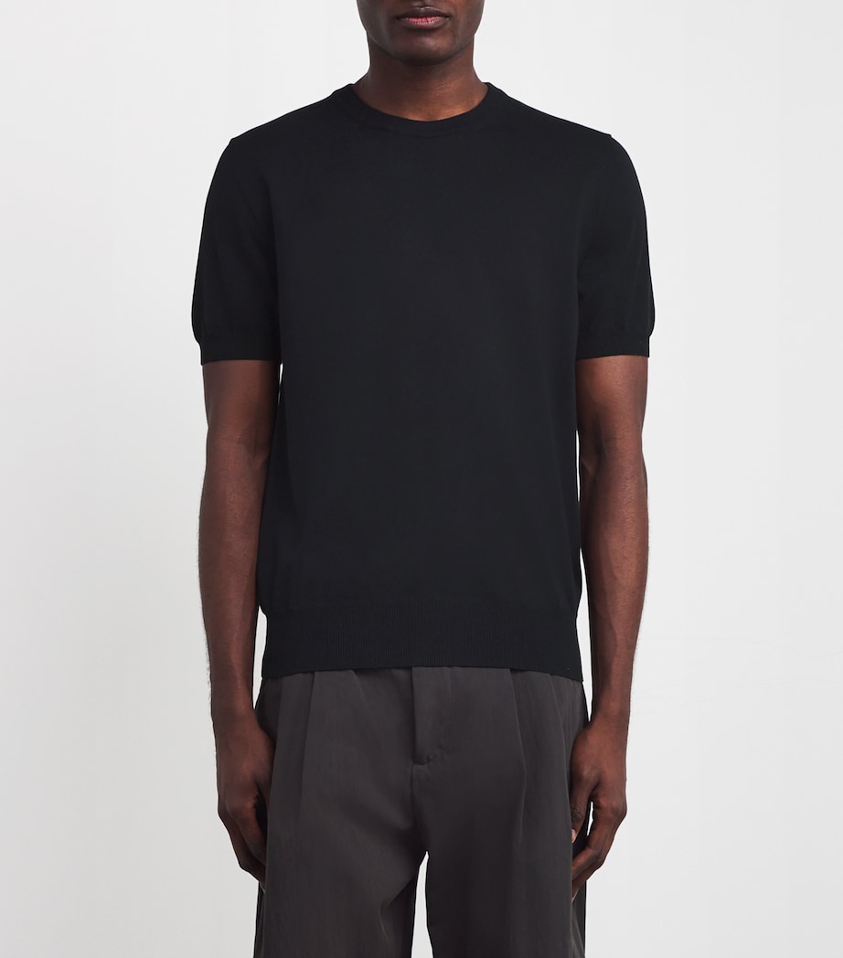 Canali Mens Cotton Crew-Neck T-Shirt Image 3