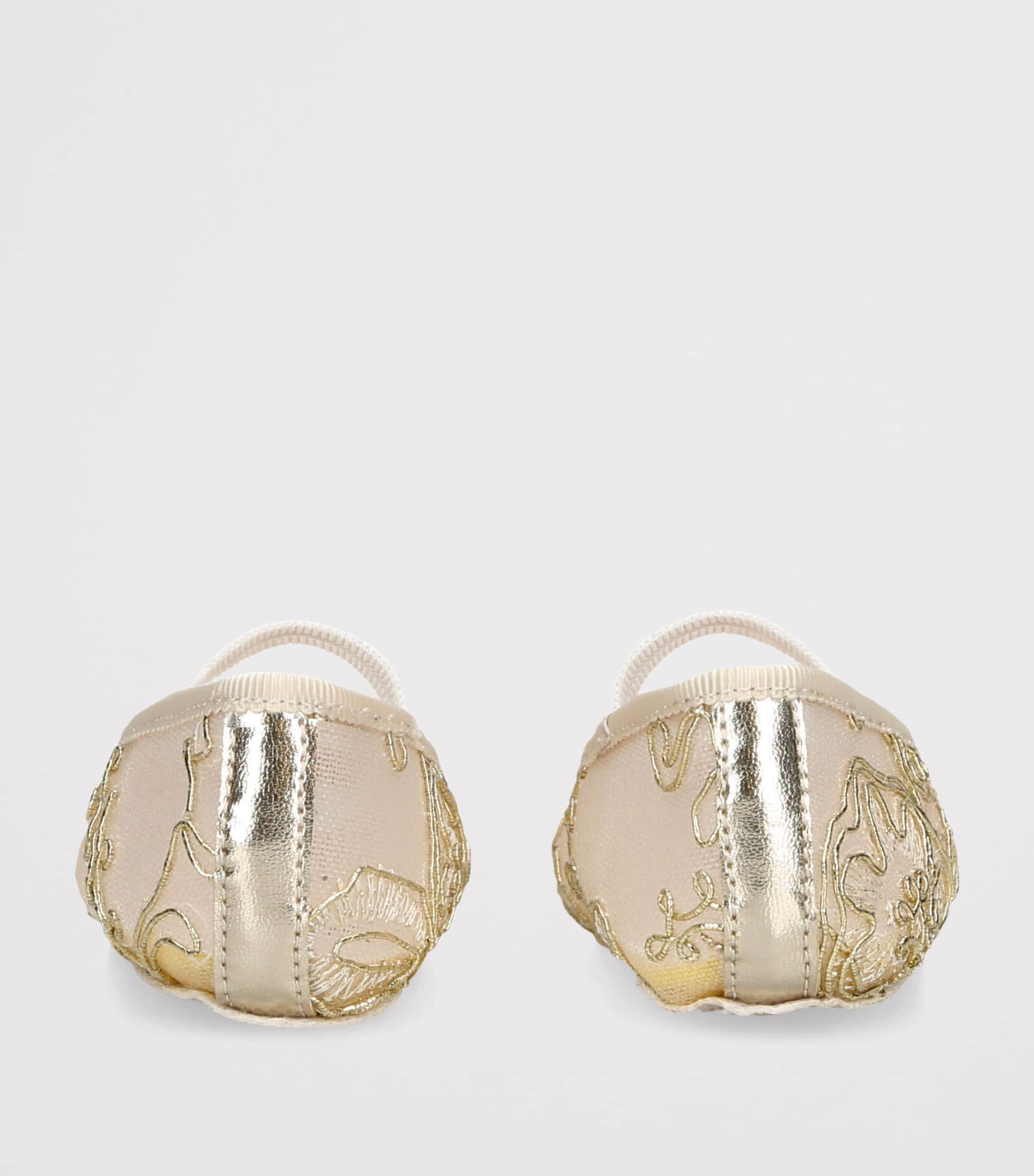 Aruna Seth Lace Odette Ballet Flats Gold Image 4