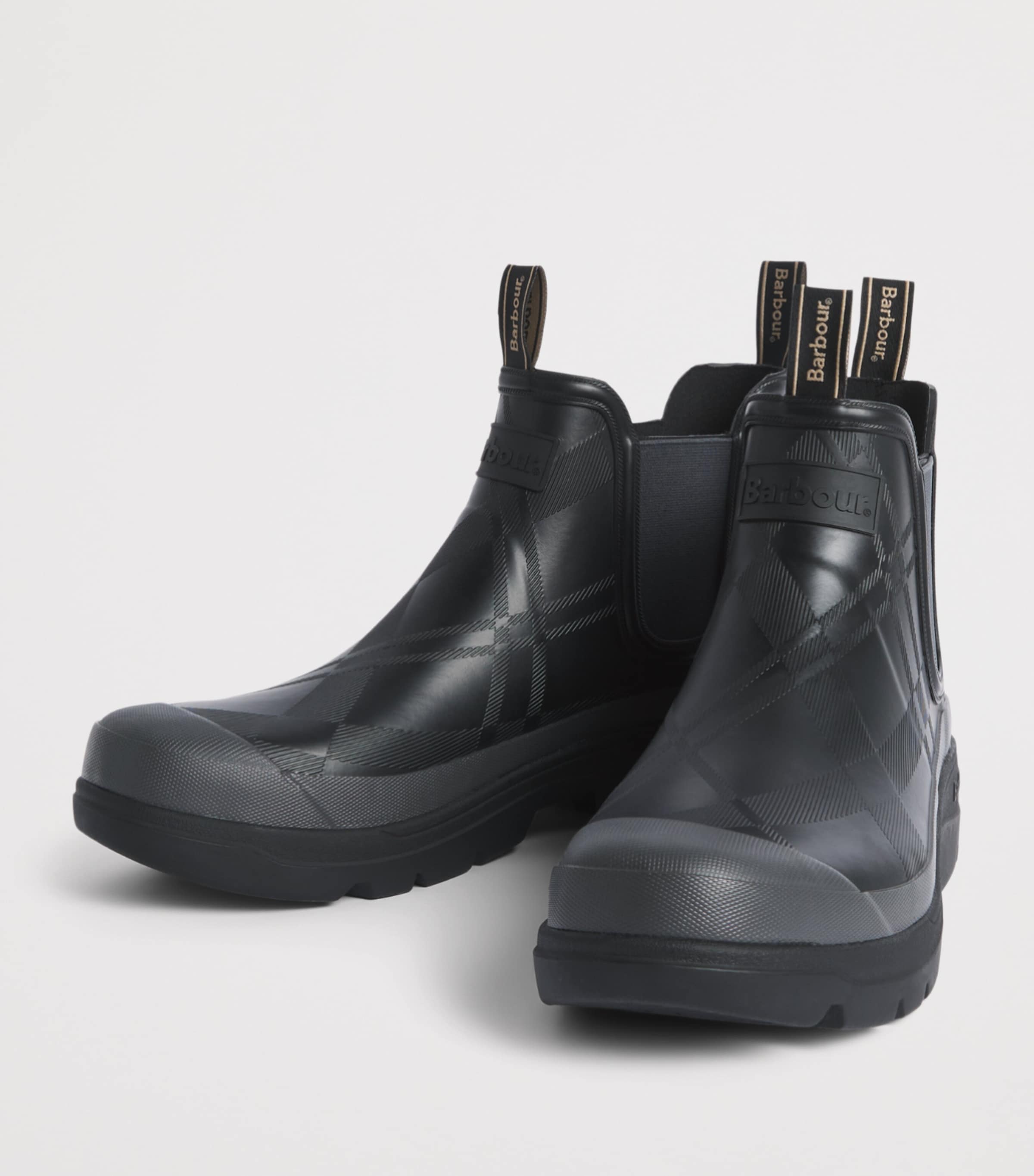 Barbour Breacon Chelsea Ankle Wellington Boots Black/dark Grey Image 2