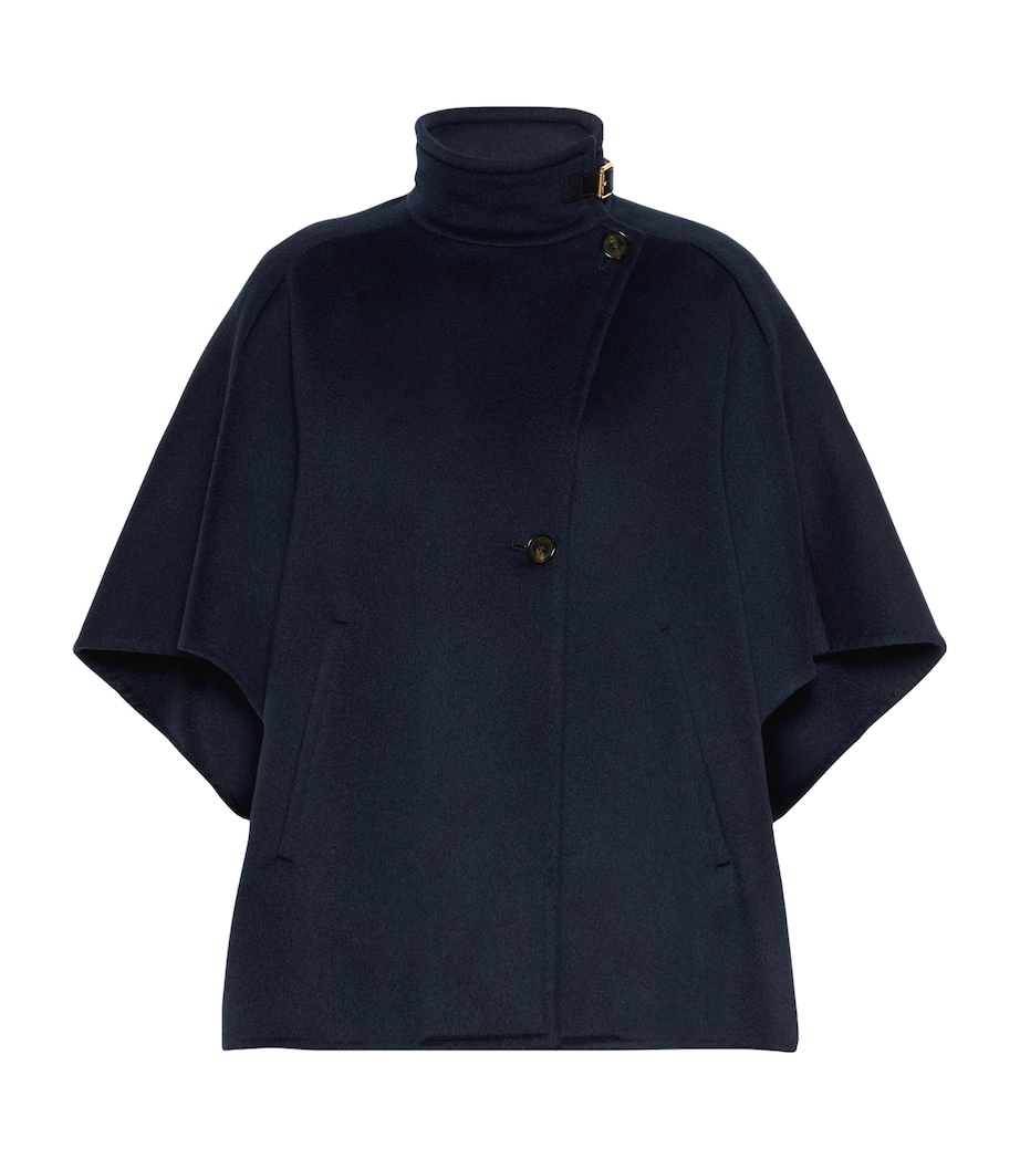 Max Mara Womens Cashmere Cape Midnightblue Image 1
