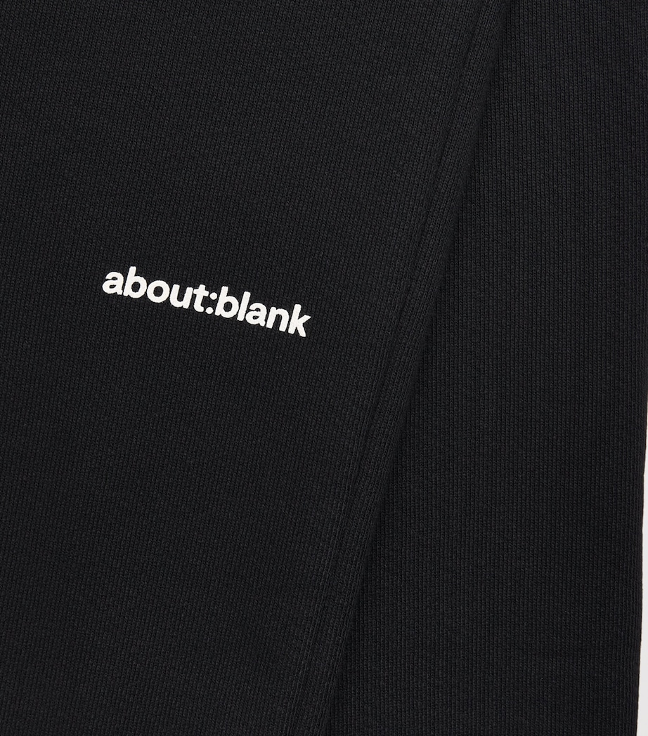 about:blank Mens Cotton Logo Pleated Sweatpants Black/ecru Image 6