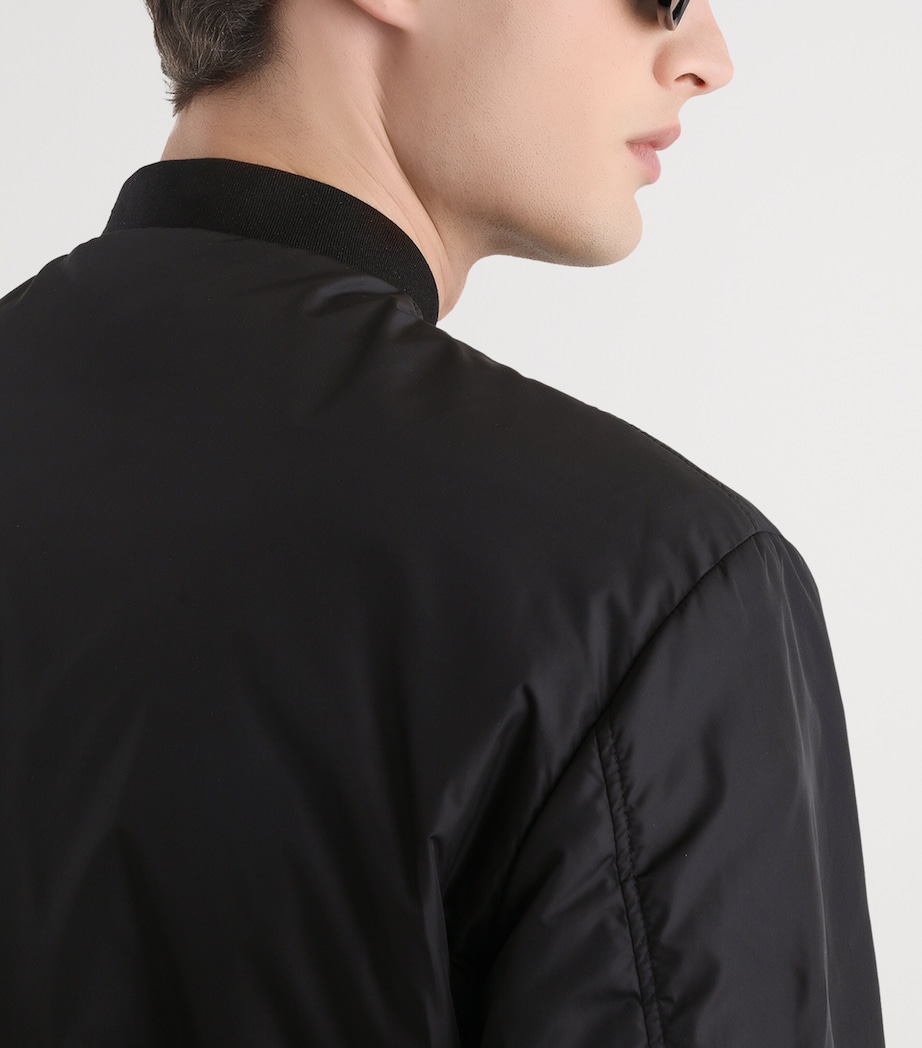 Nylon Crest Bomber Jacket N0000-BLACK Image 5
