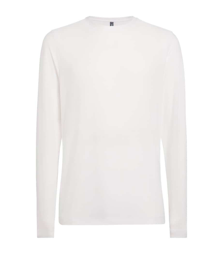 VUORI Mens Strato Tech Long-Sleeve T-Shirt Wht White Image 1