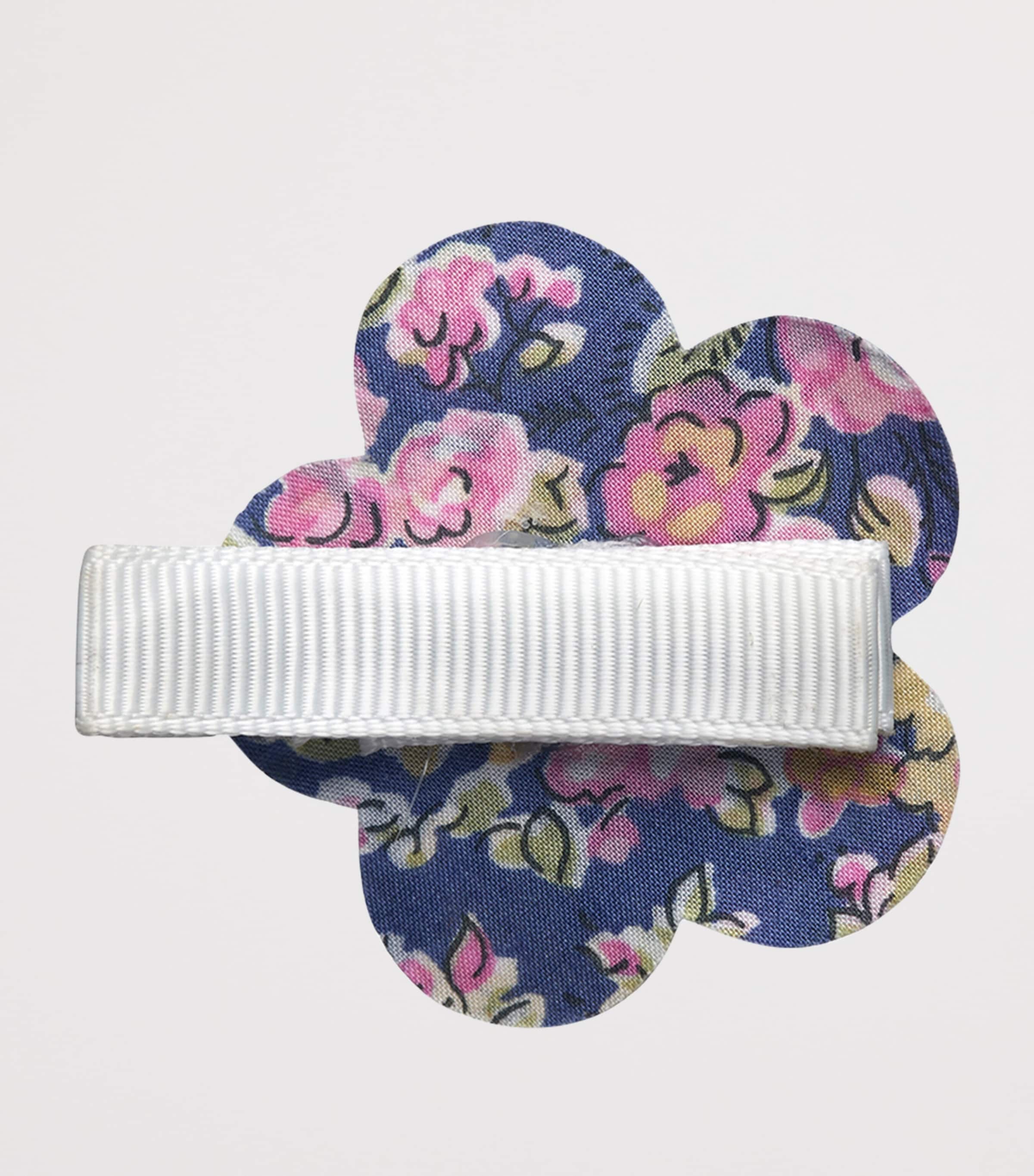 Trotters Cotton Floral Print Hair Clip Cornflower Image 2