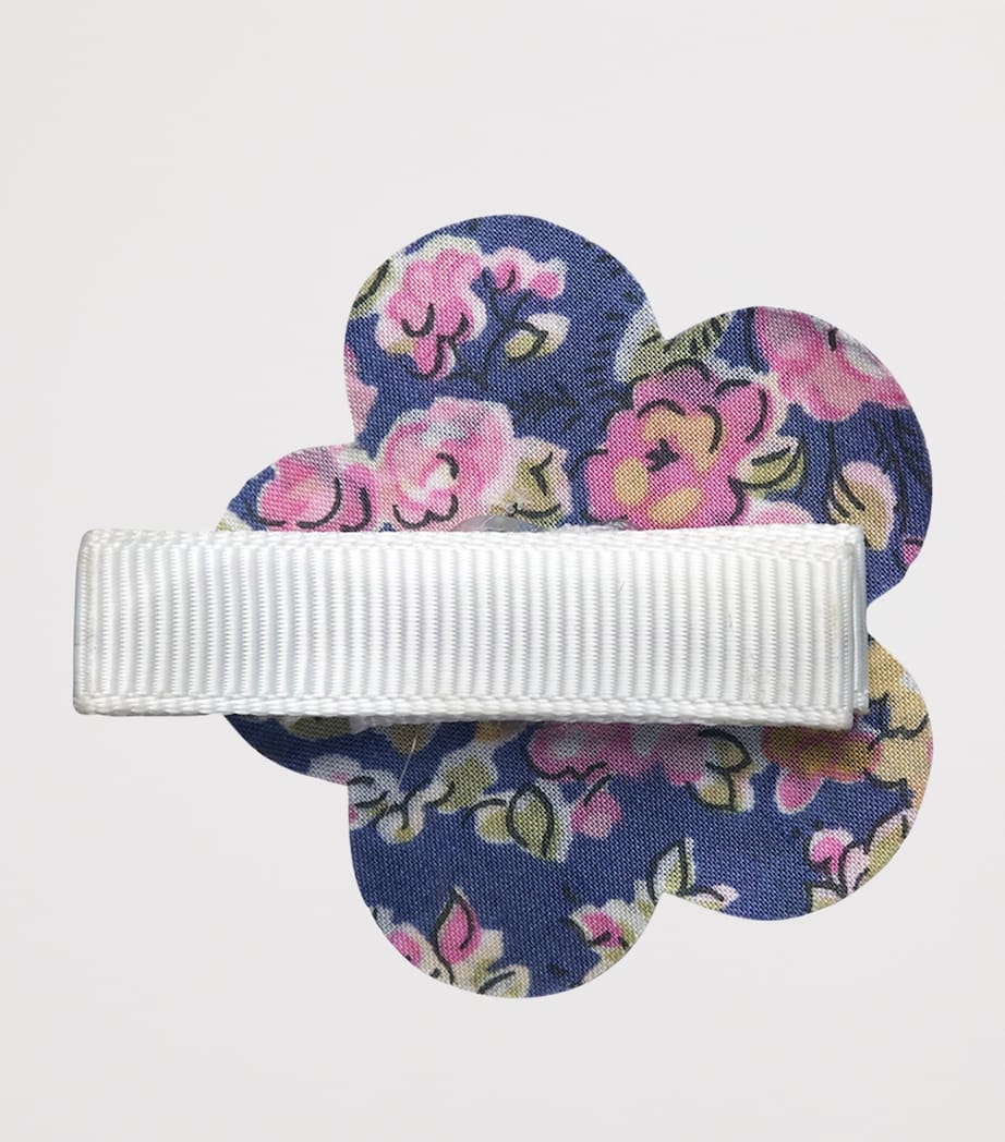 Trotters Cotton Floral Print Hair Clip Cornflower Image 2