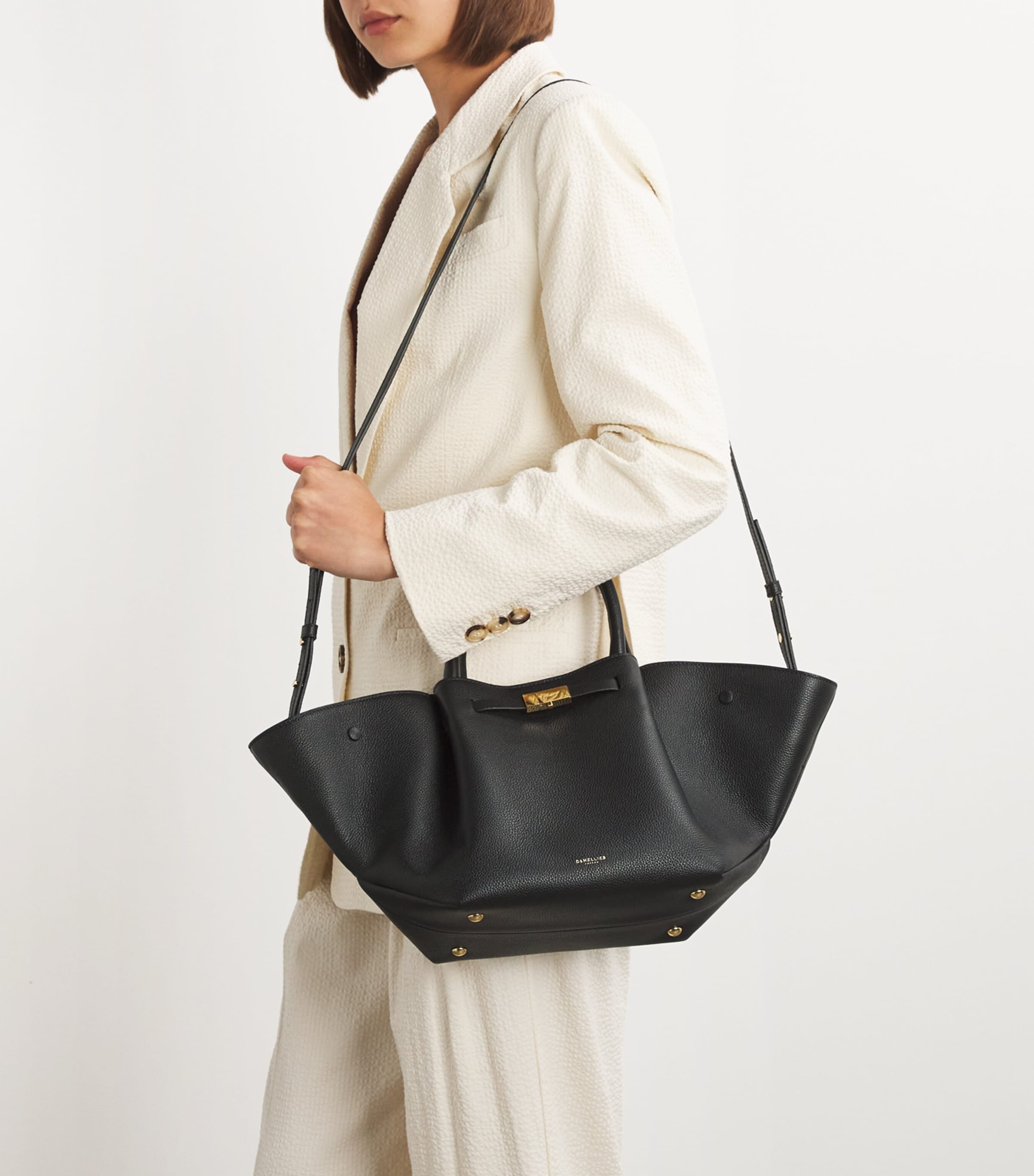 Demellier Midi Leather New York Tote Bag | Harrods US
