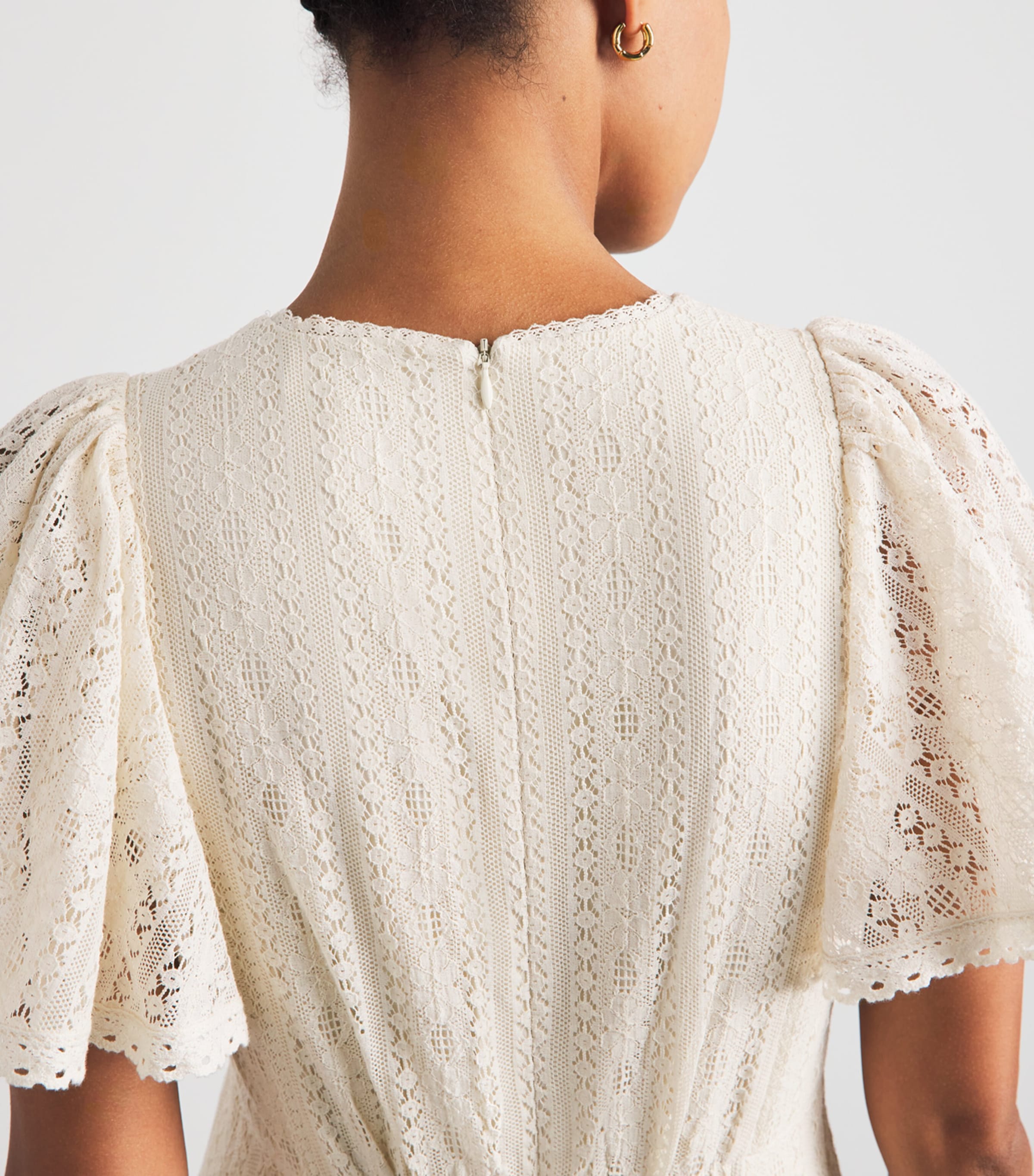 ME+EM Womens Lace Maxi Dress Ecru Image 5
