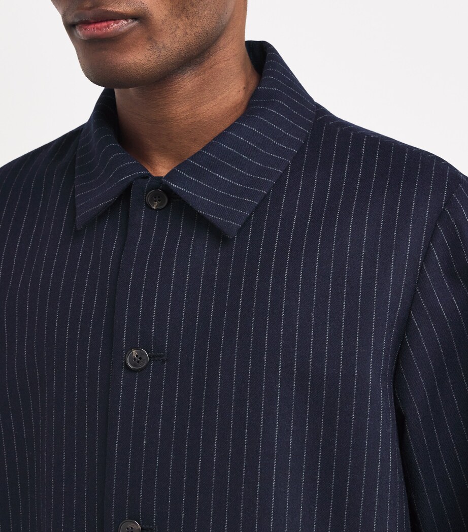 Wool-Blend Striped Jacket IAK DARK NAVY Image 6