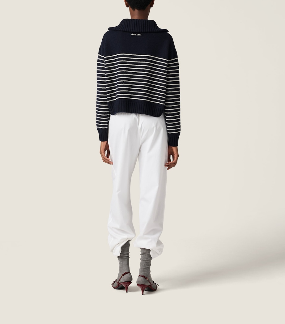 Cashmere Stripe Sweater F022X Image 5