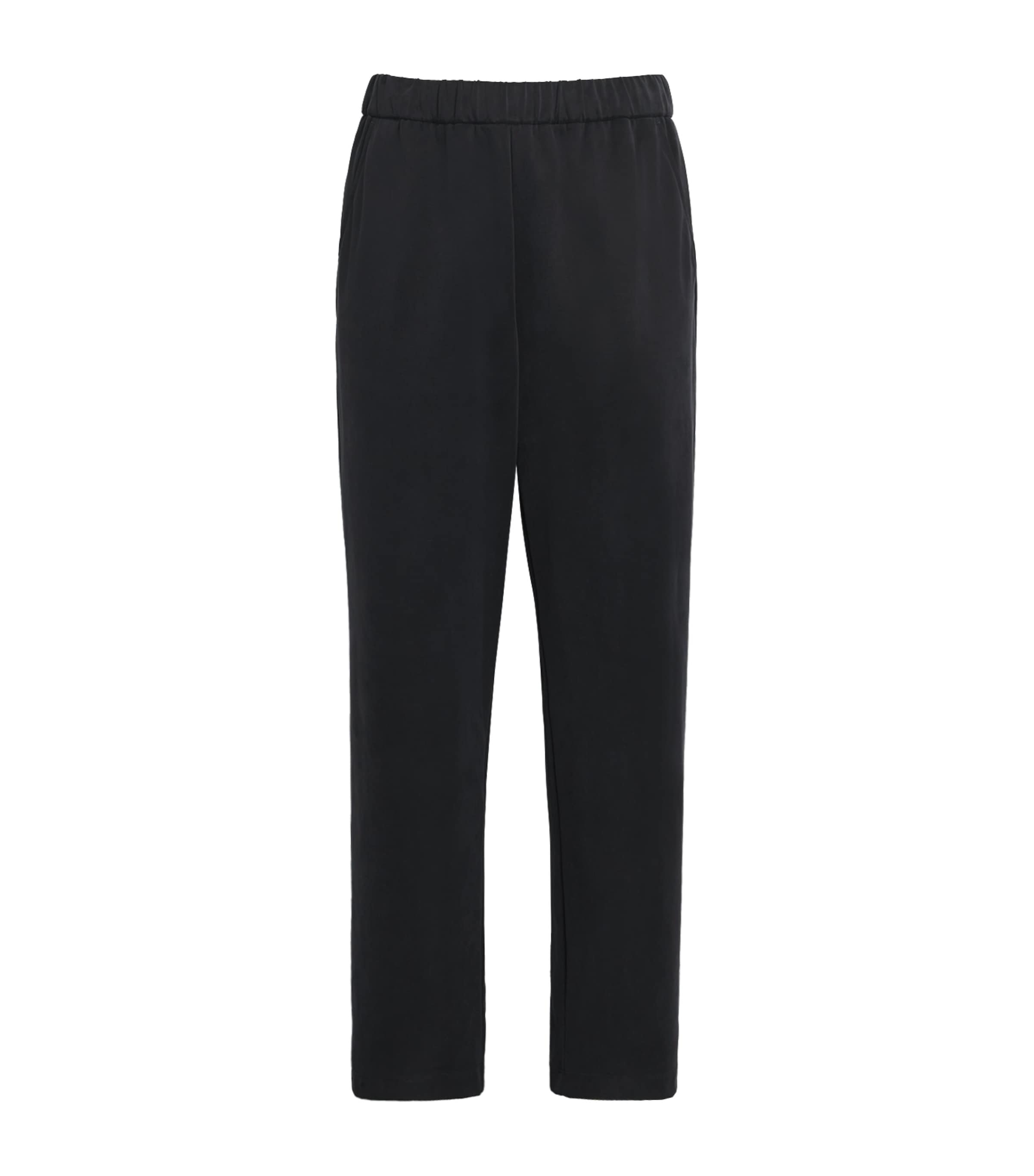 Giorgio Armani Icon Cupro Drawstring Trousers In Black