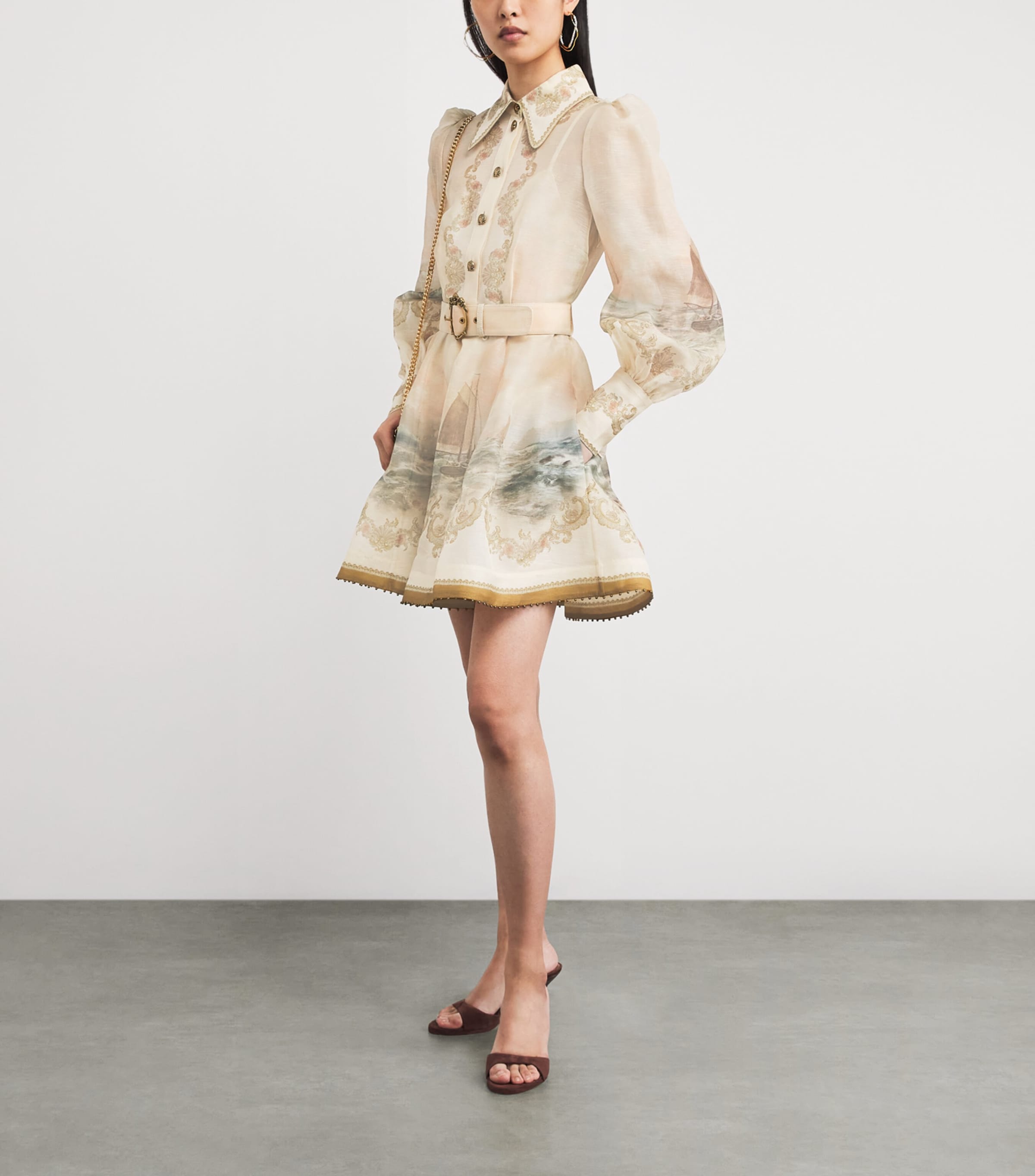 Linen-Silk Mini Dress SST SUNSET Image 2