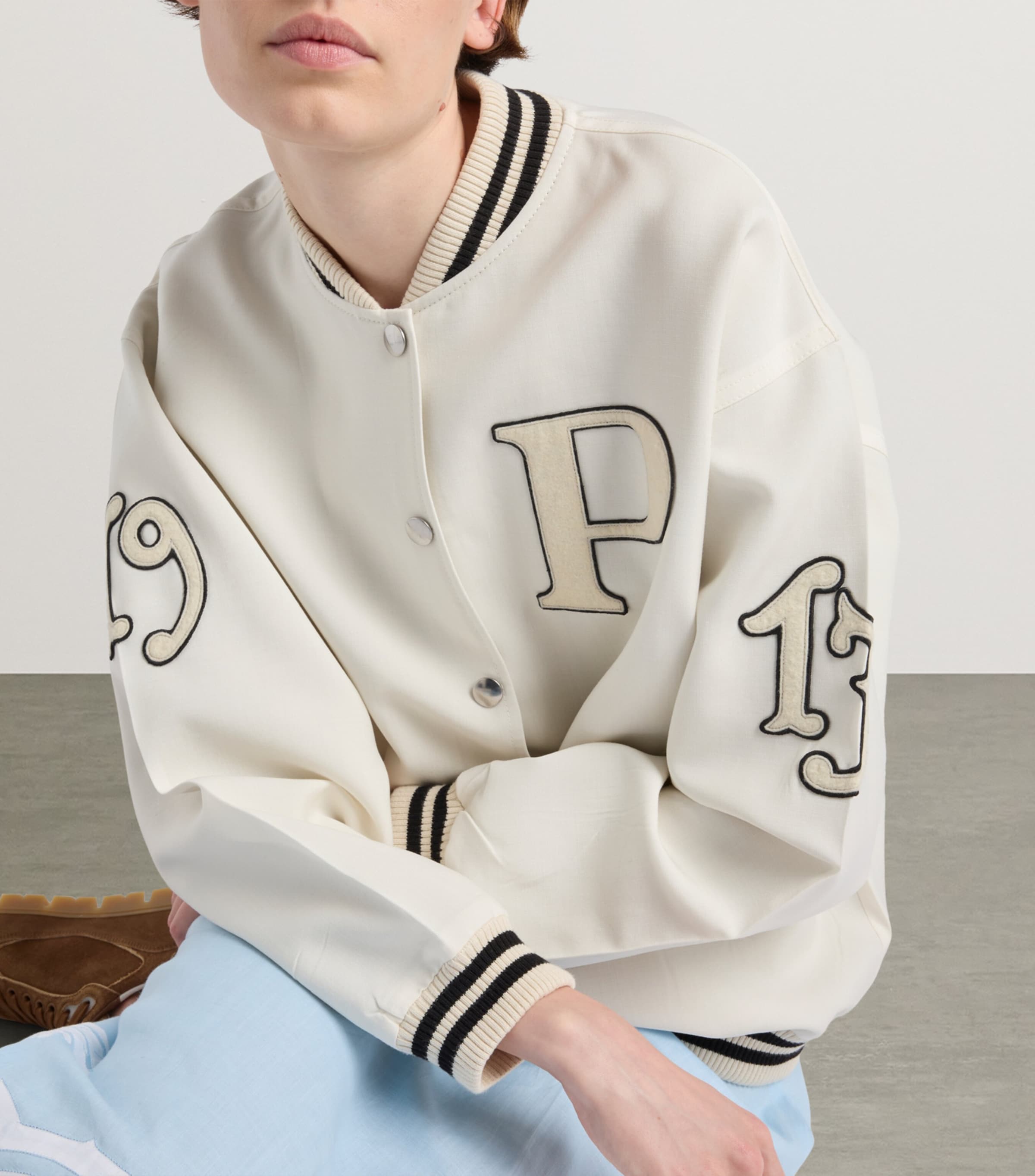 Mohair-Wool Bomber Jacket F0P3K Image 3