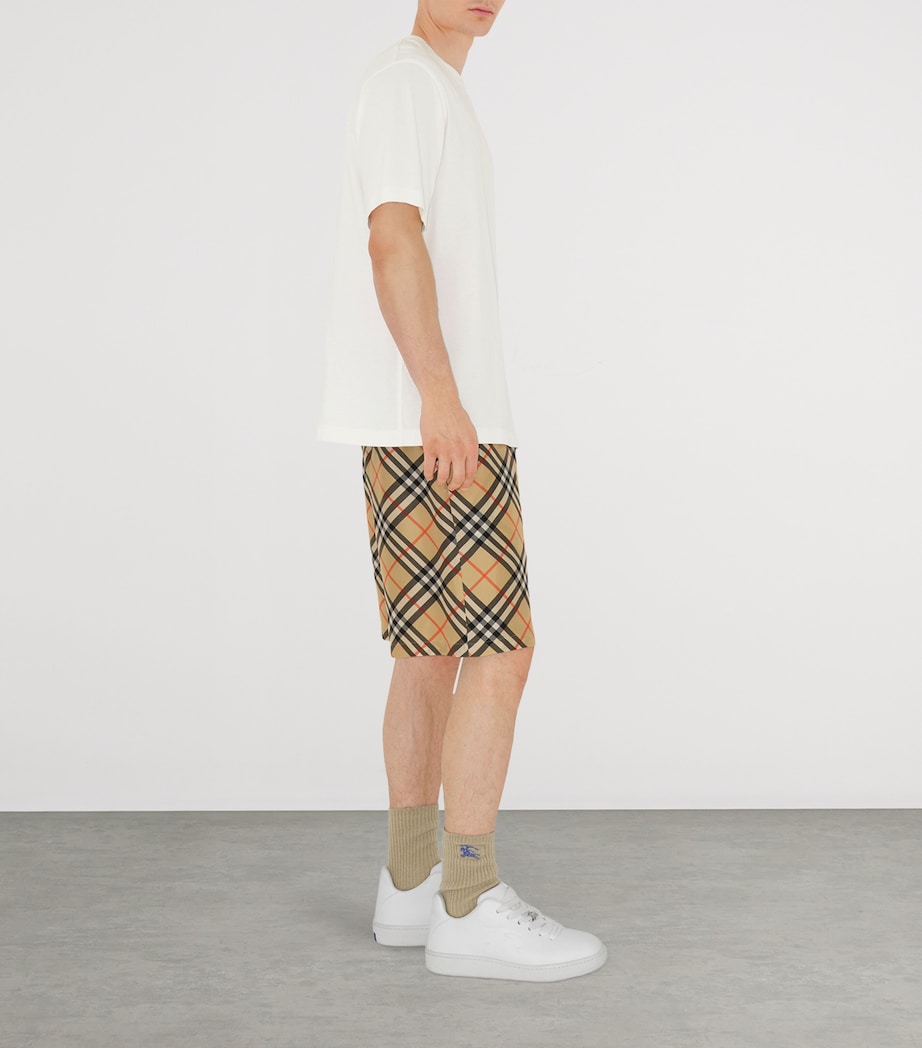 Silk Check Shorts SAND IP CHECK Image 3