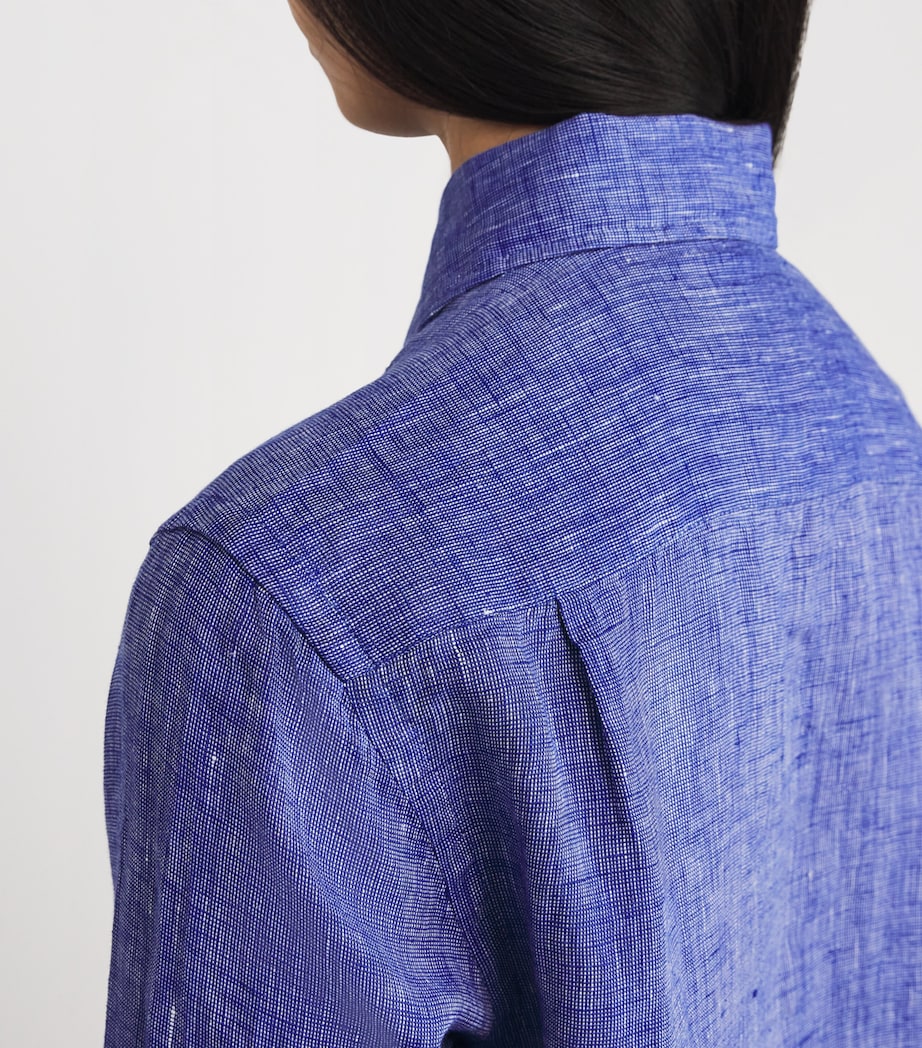 Linen The Boyfriend Shirt LAPIS BLUE Image 6