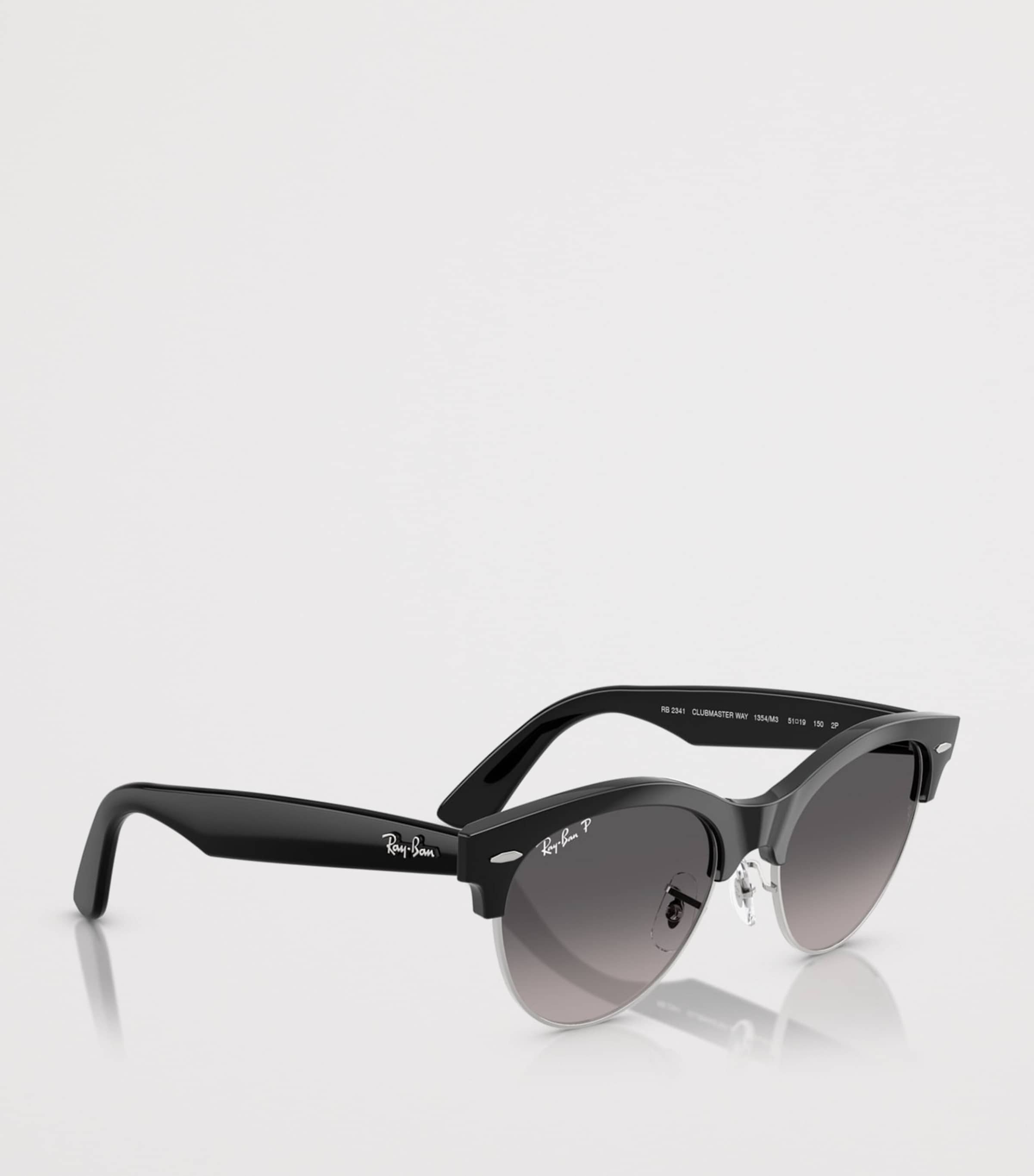 Ray-Ban RB2341 Clubmaster Way Square Sunglasses Black Image 6