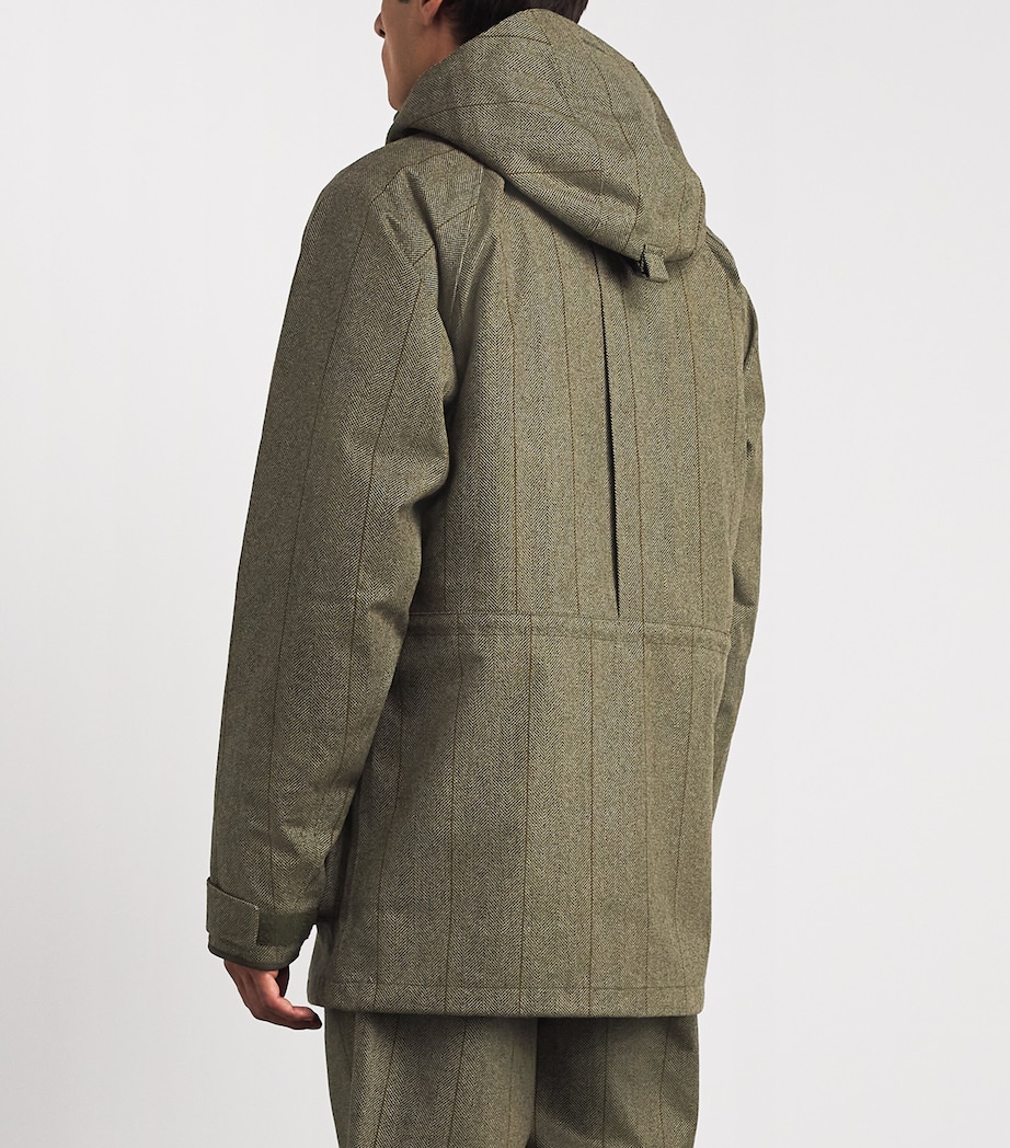 Purdey Mens Tweed Stripe Yorkshire Field Coat Cairn Tweed Image 5