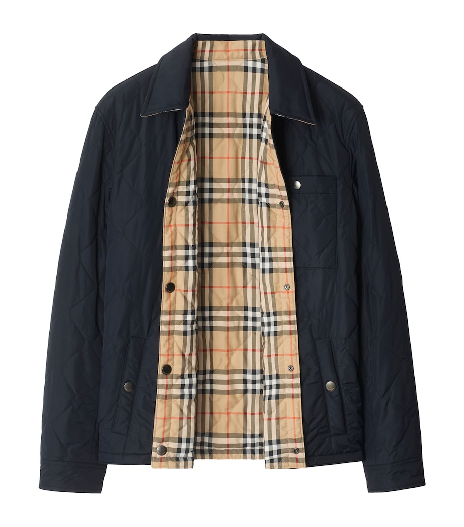 Reversible Quilted Overshirt NAVY Image 6