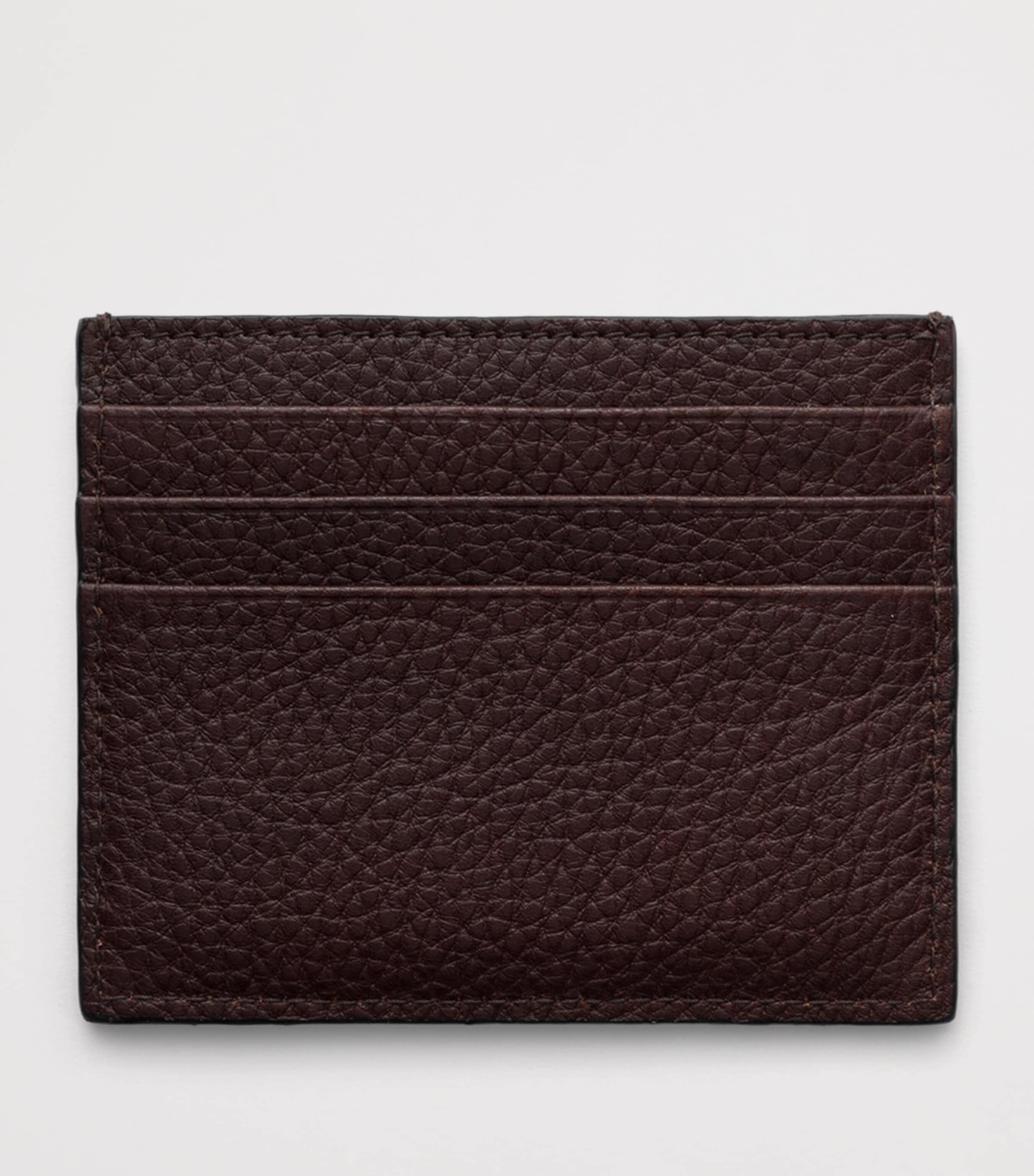 Prada Leather Card Holder Brown Image 2