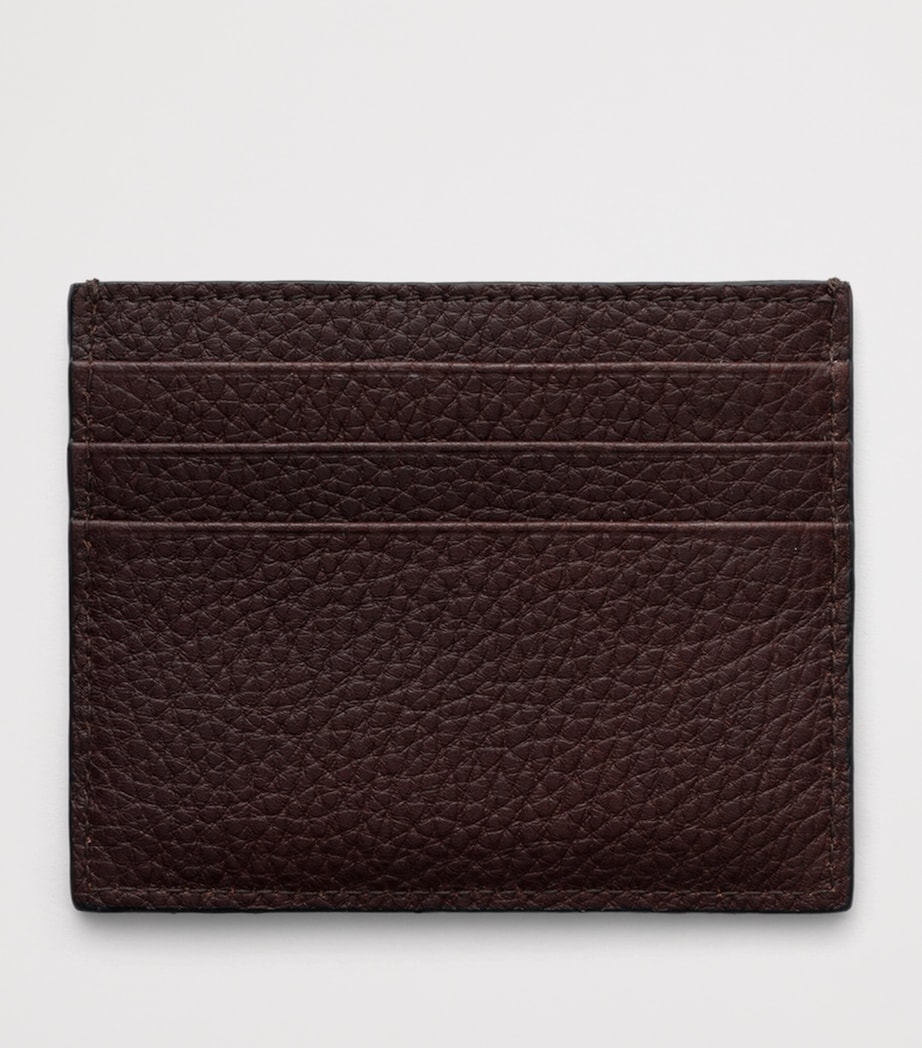 Prada Leather Card Holder Brown Image 2