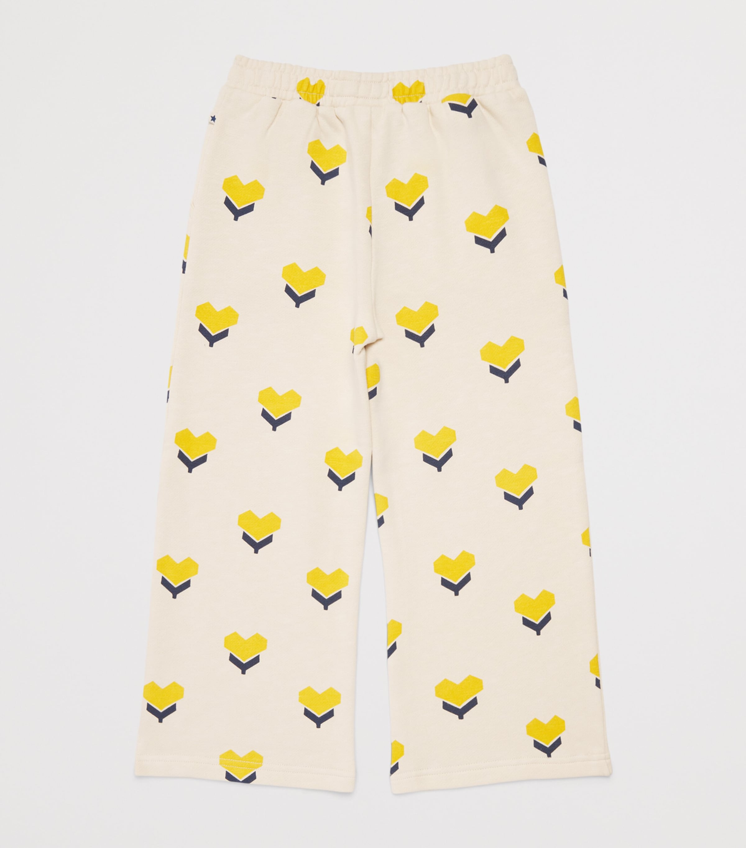 Bonton Heart Print Sweatpants (2-14 Years) Coeur Flower Image 2