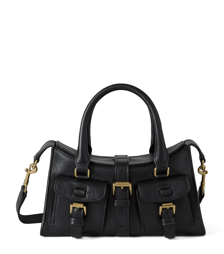 Mini Leather Roxanne Top-Handle Bag BLACK Image 1