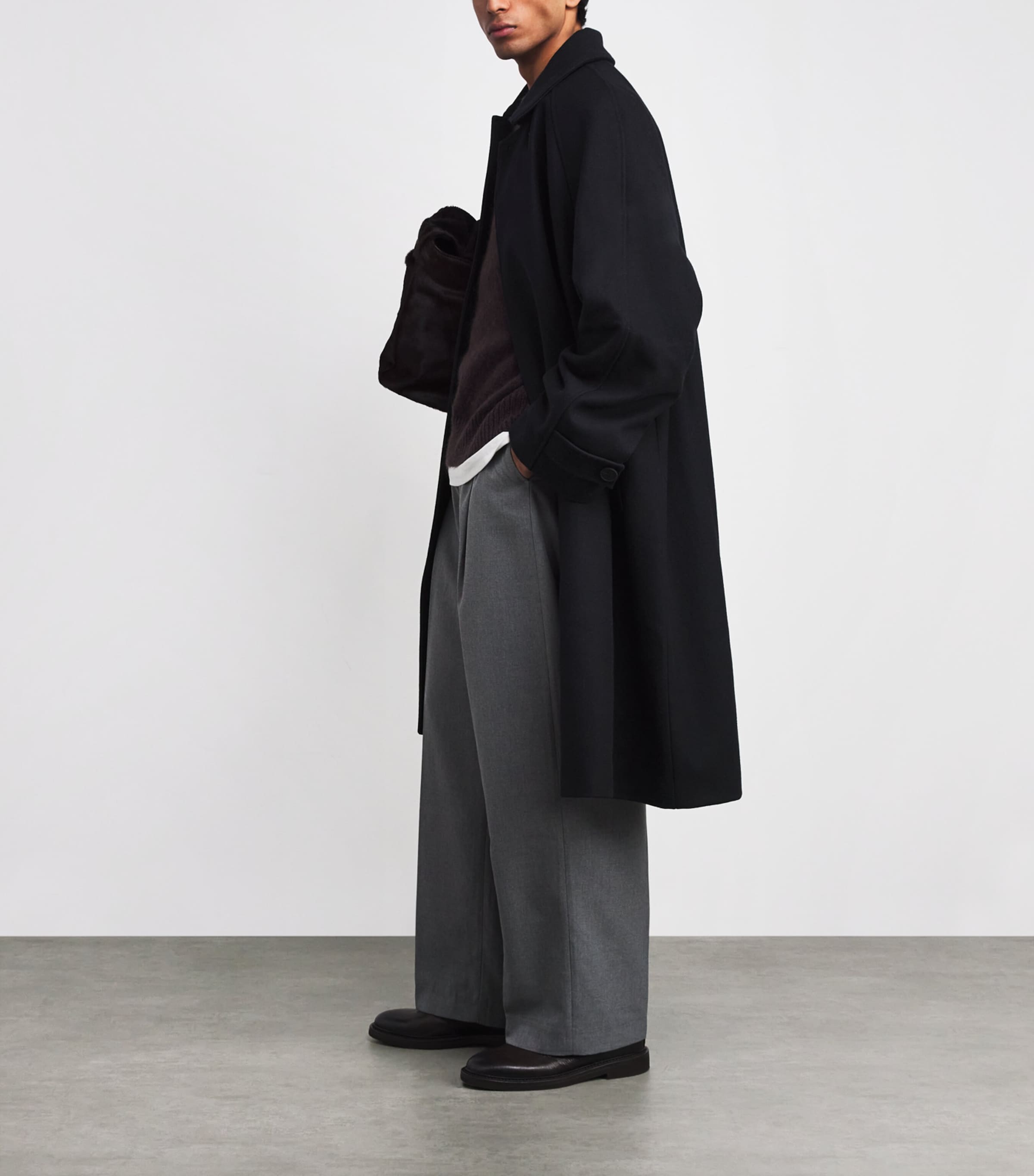 Wool-Blend Cabo Overcoat DARK NAVY Image 2