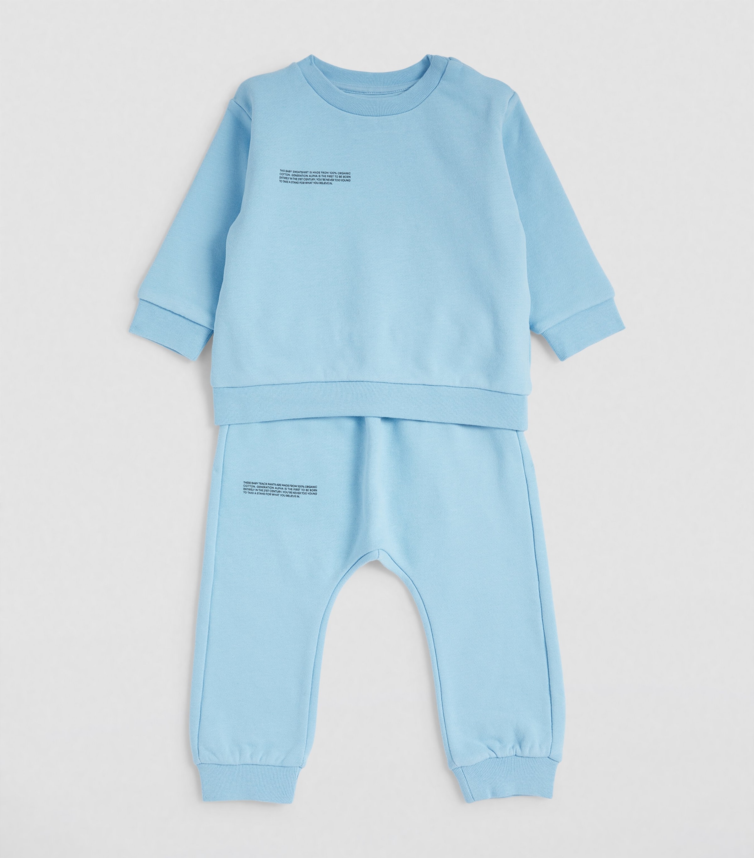 Pangaia Kids Organic Cotton Sweatpants (3-24 Months) Celestial Blue Image 2