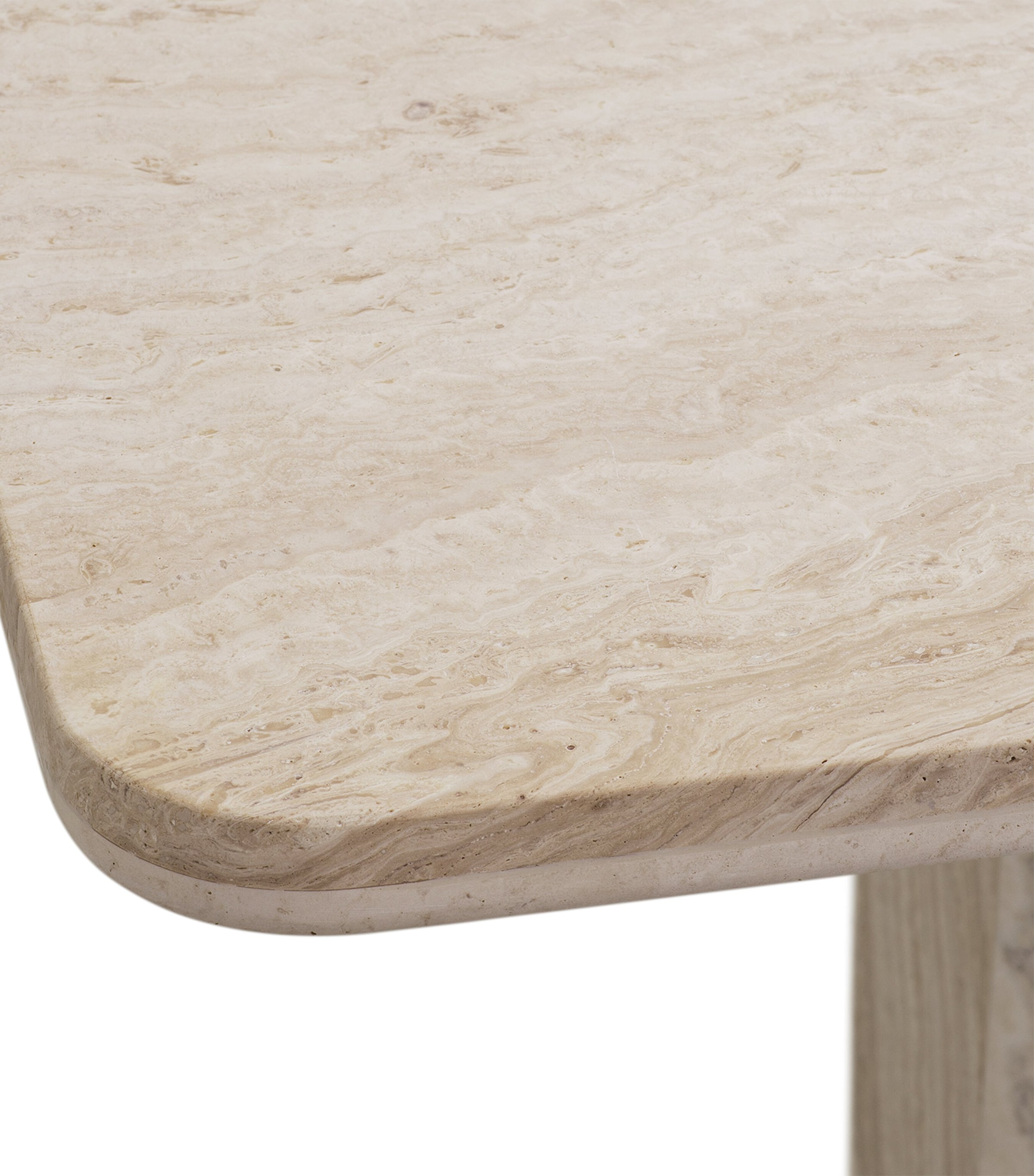 Eichholtz Travertine Piazza Dining Table White Image 3