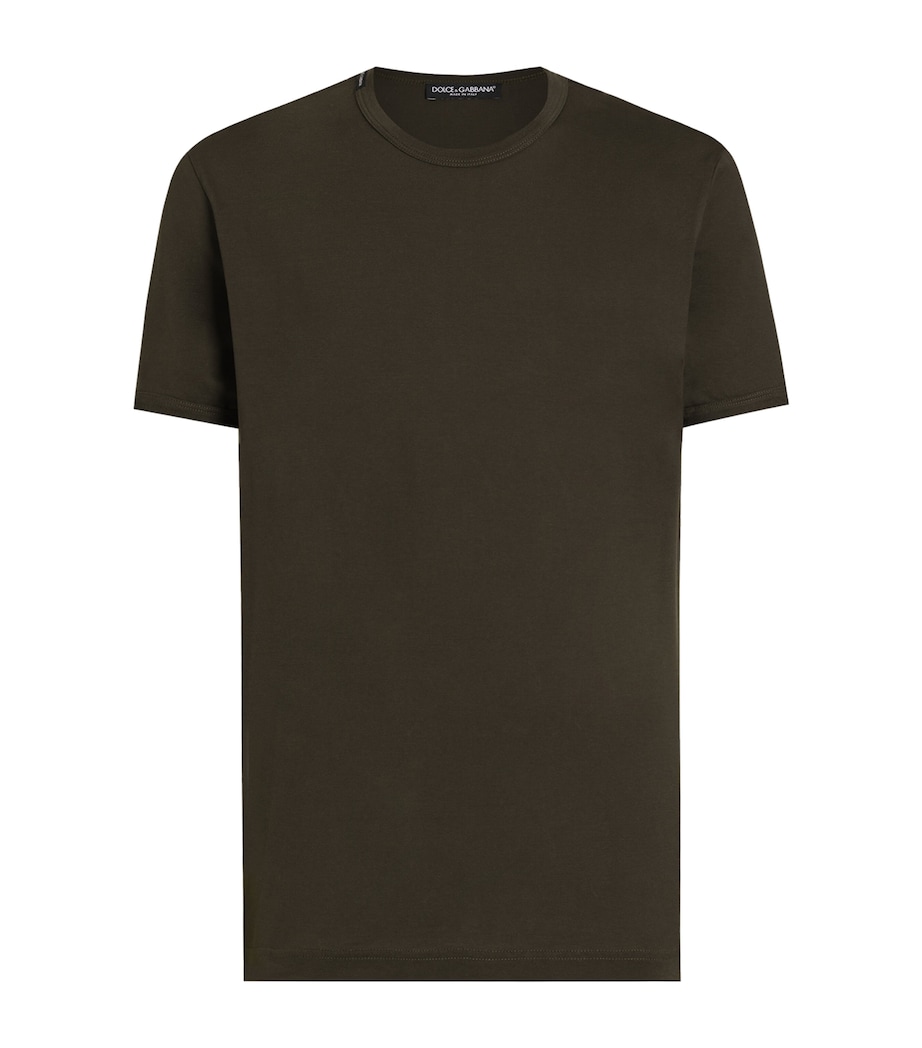 Dolce&Gabbana Mens Cotton T-Shirt Dark Image 1