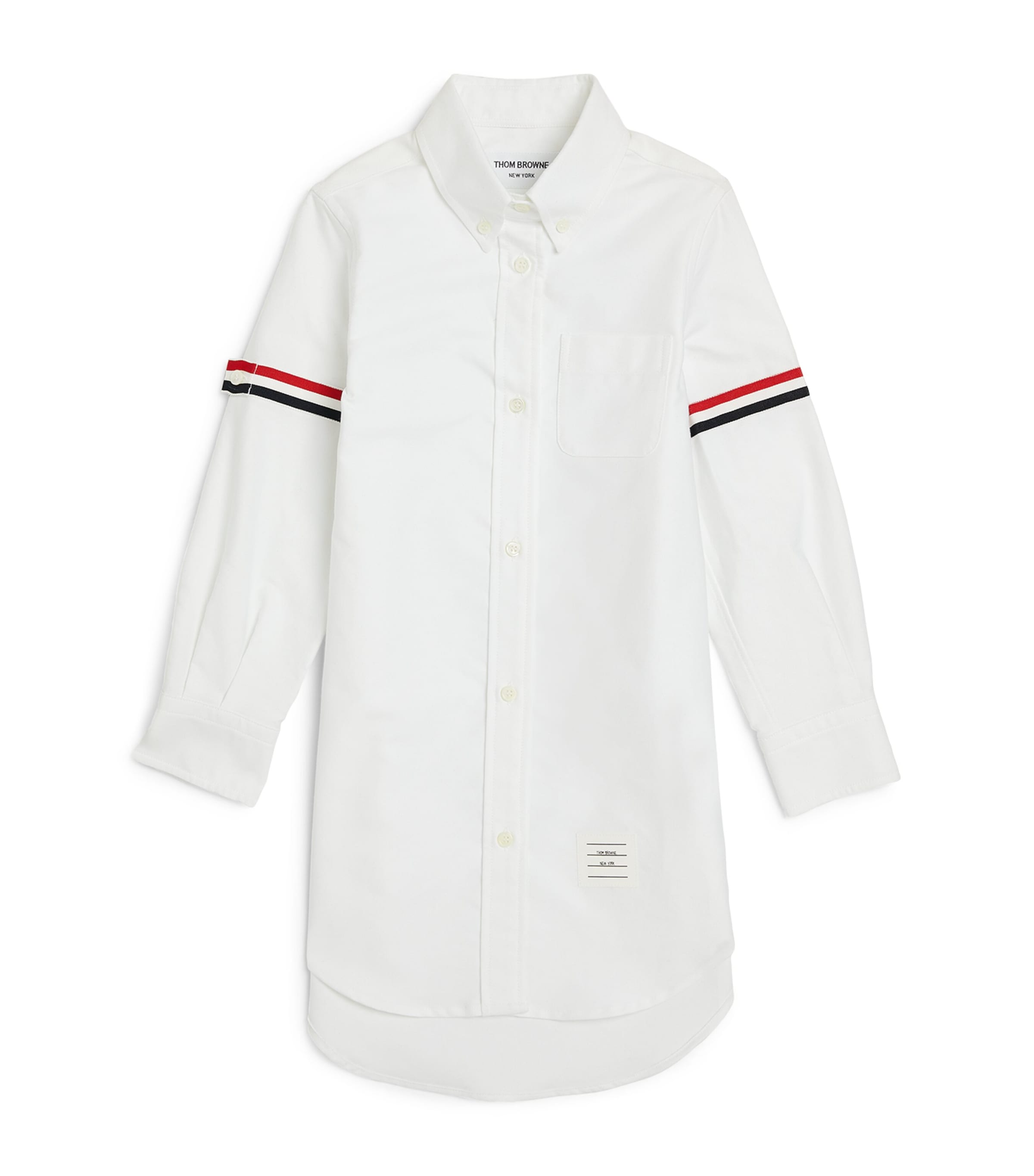 Shop Thom Browne Oxford Shirt Dress In White