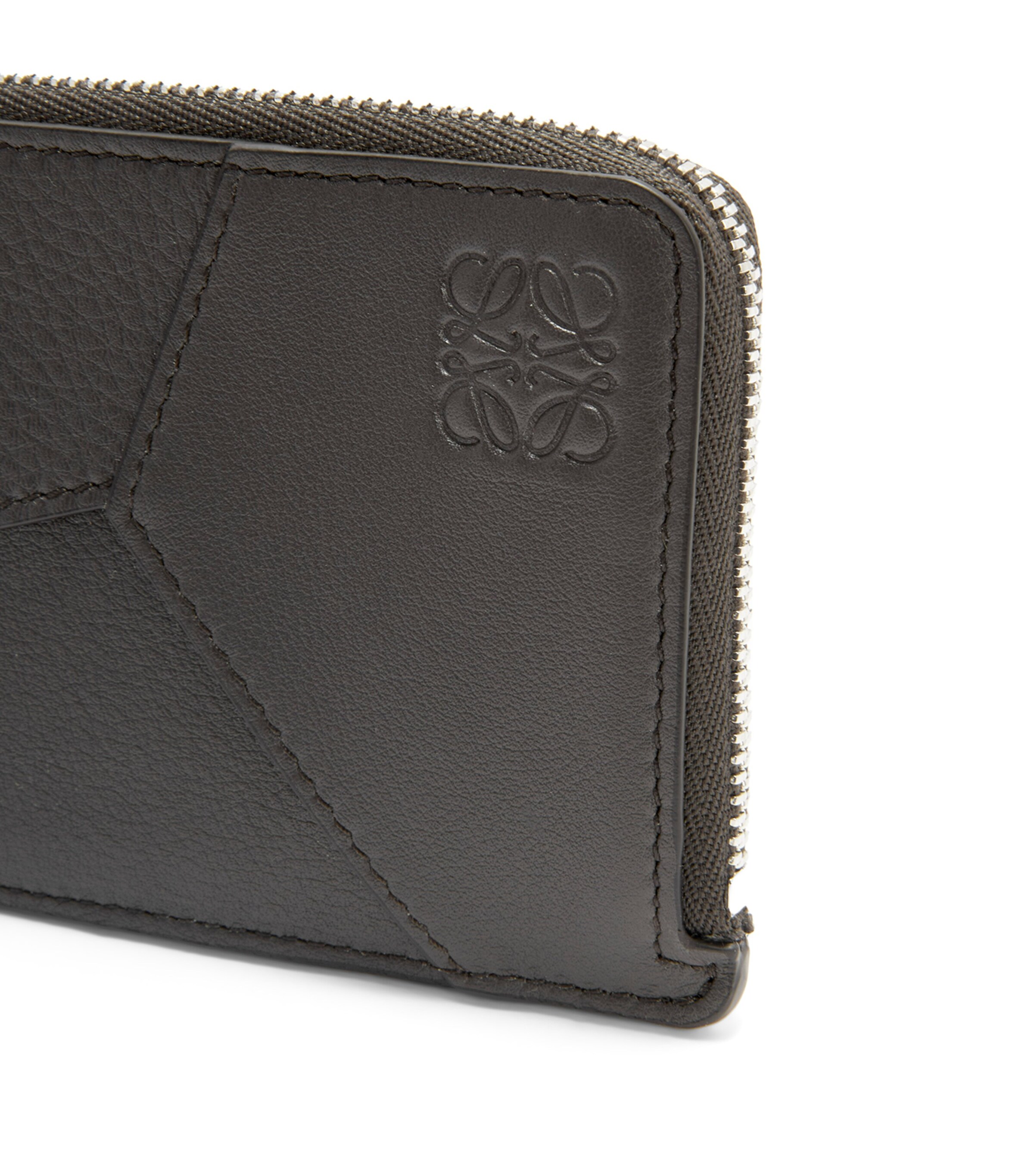 Leather Puzzle Card Holder DARK GREY Image 3