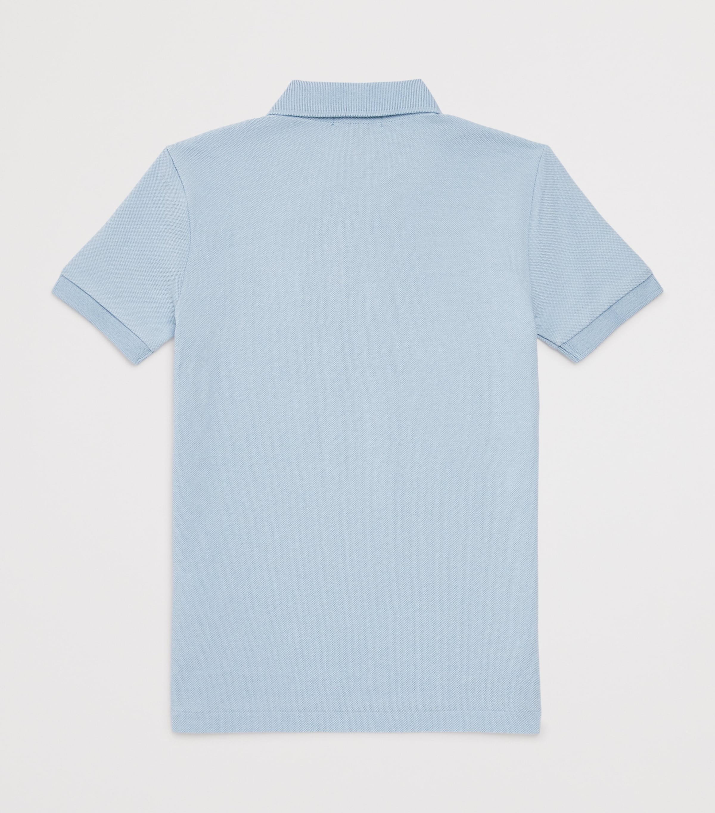 Cotton Polo Shirt (6-14 Years) ESTATE BLU Image 2