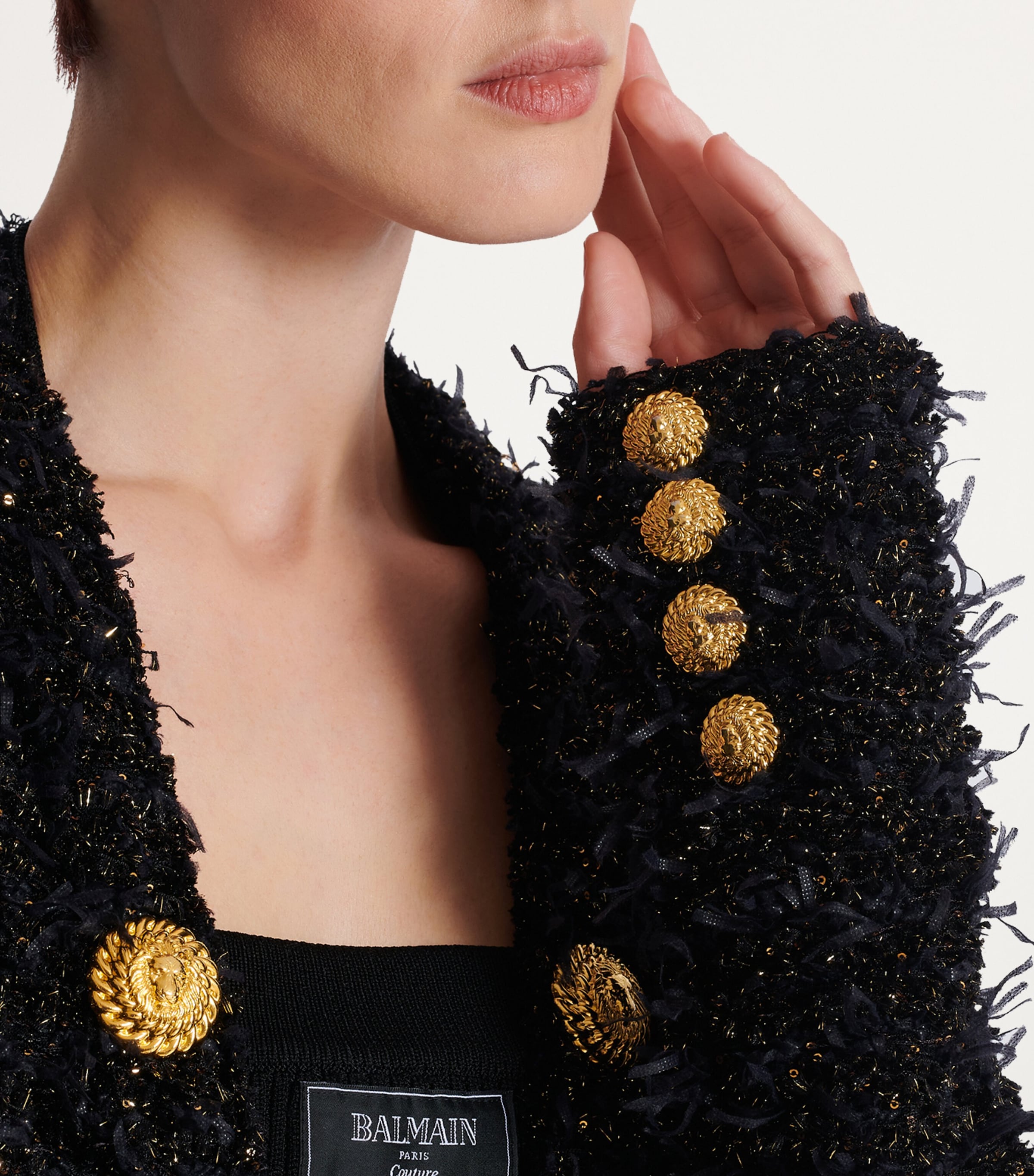 Balmain Edge-To-Edge Tweed Jacket | Harrods DK