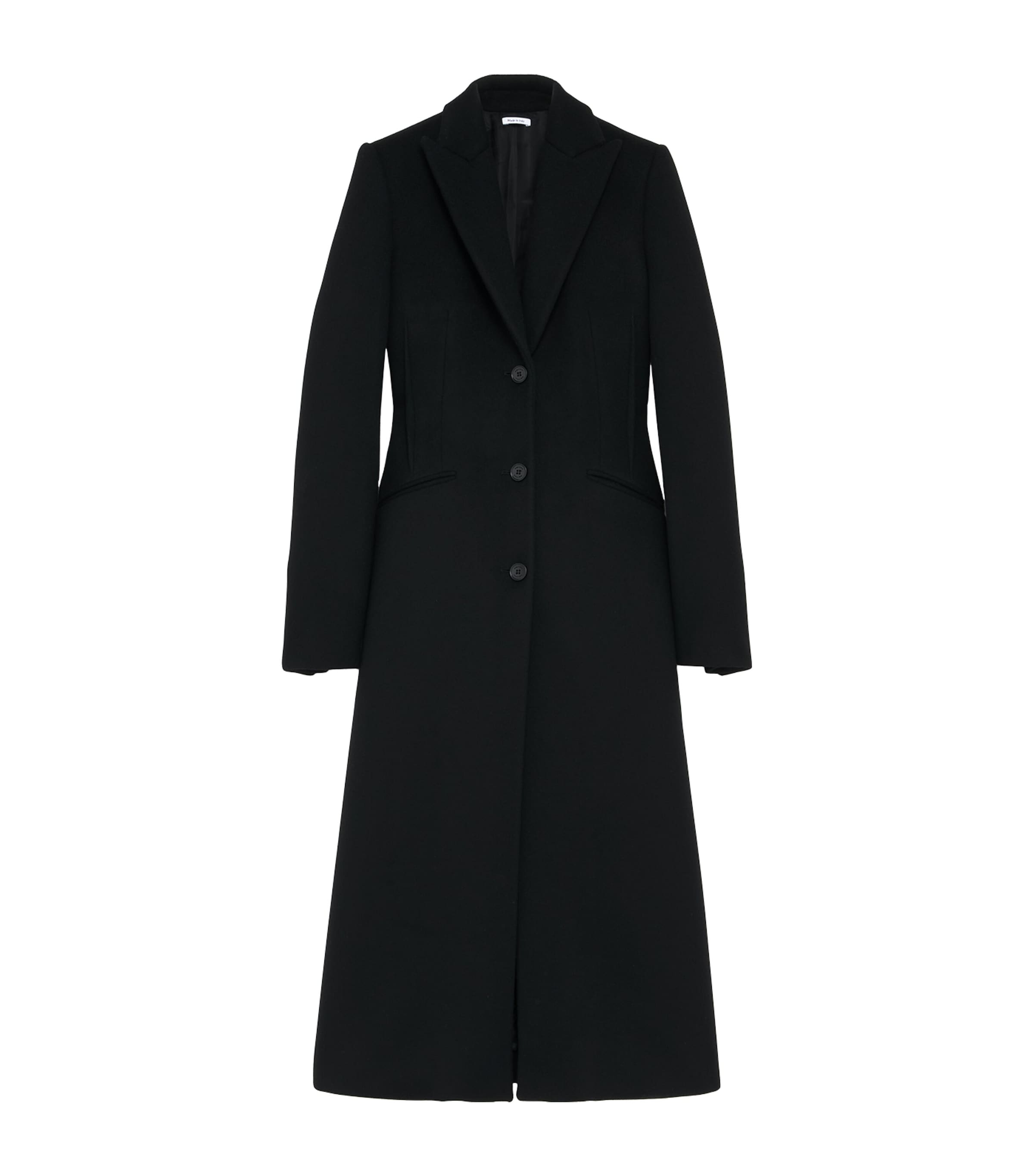 McQueen Black Wool Single Breasted Coat Harrods JP mcqueen-black-wool-single-breasted-coat-harrods-jp