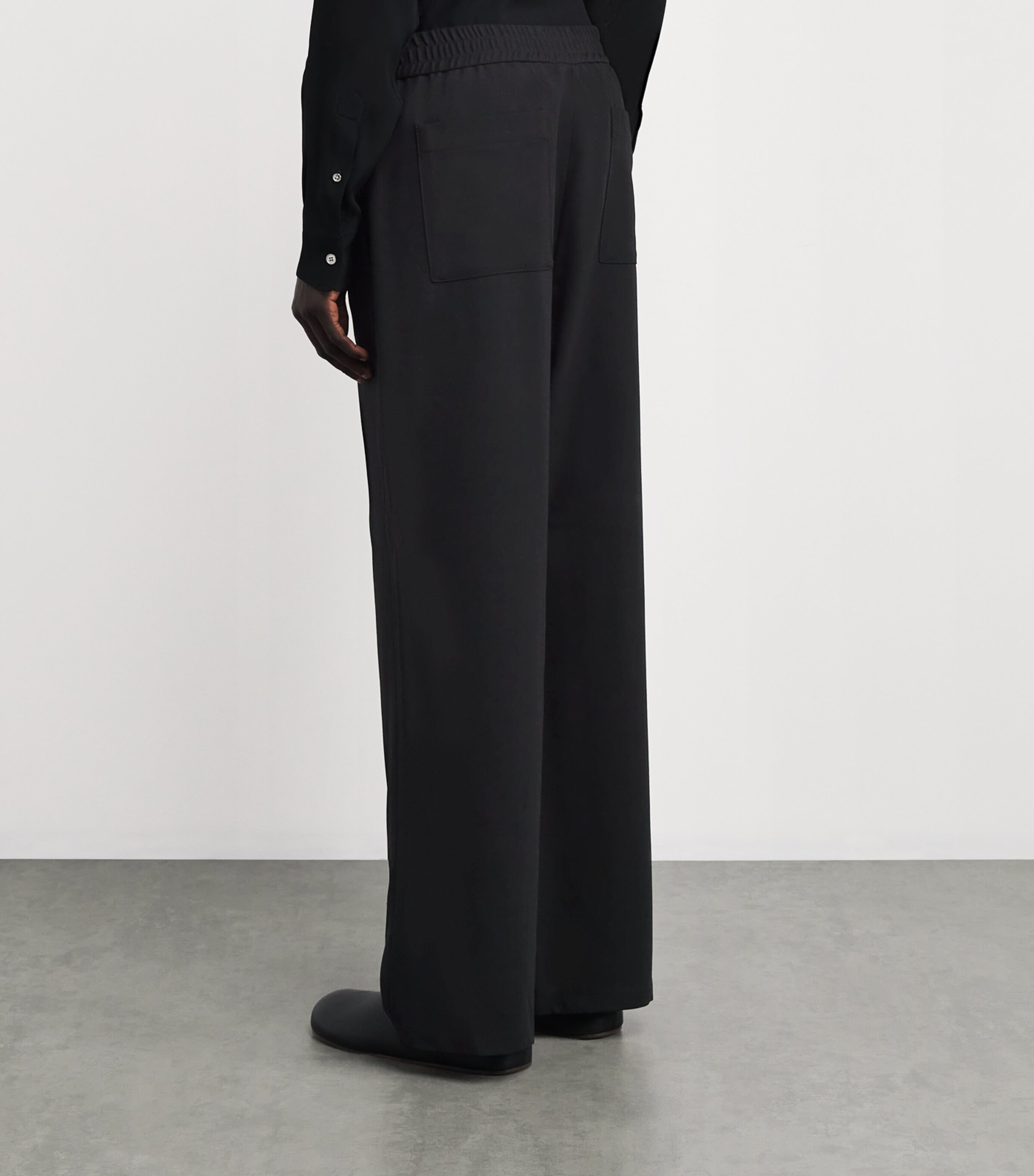 Wool Elasticated Trousers NOIR/001 Image 4