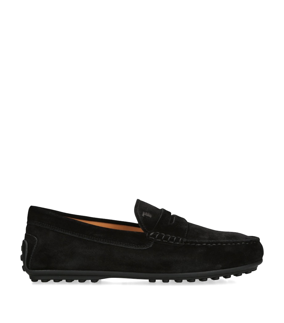Suede City Gommino Loafers BLACK Image 1
