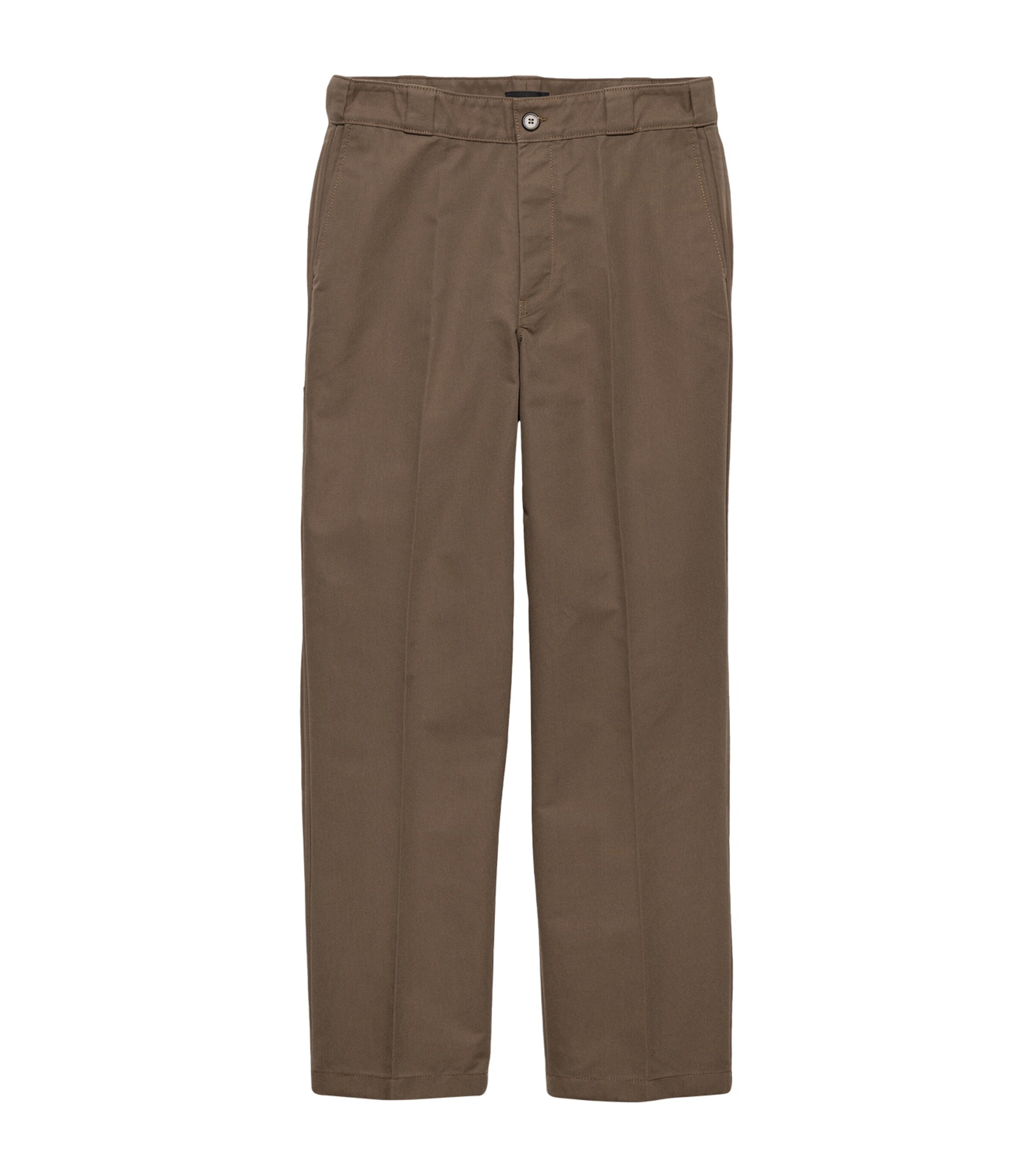 Prada Mens Canvas Relaxed Trousers Brown Image 1