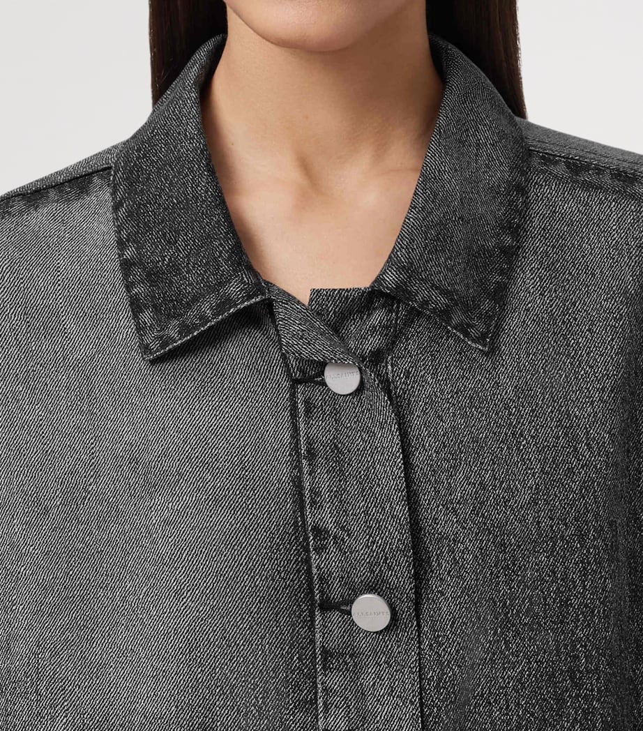 Oversized Illusion Print Hettie Overshirt ILLUSION BLACK Image 6