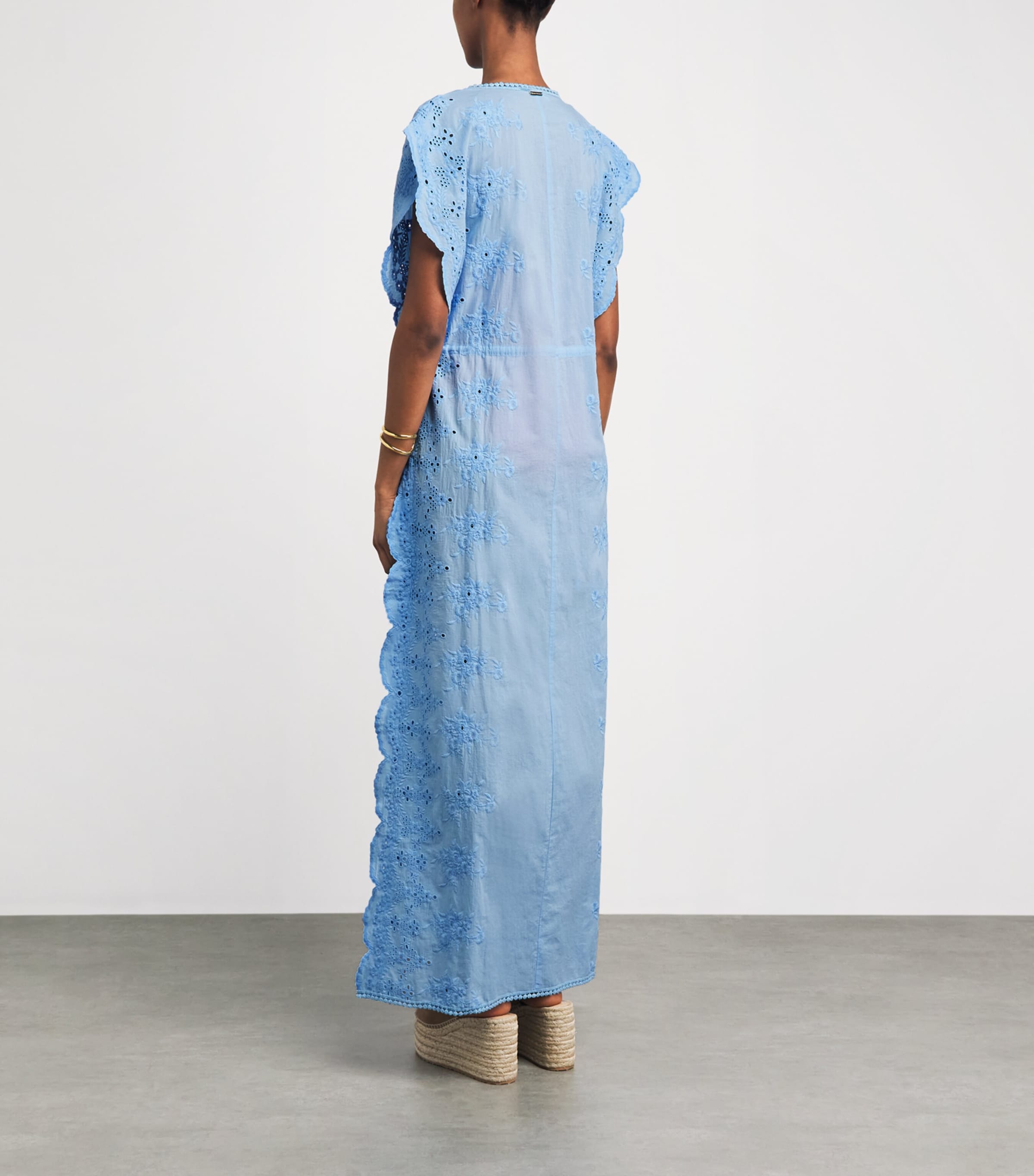 Melissa Odabash Womens Cotton Embroidered Talitha Kaftan Oasis Image 4