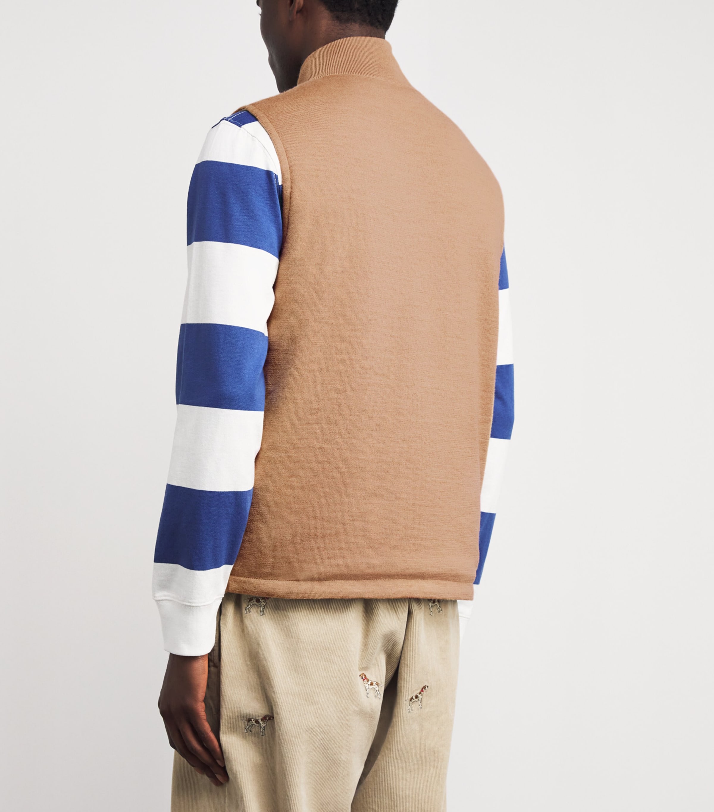 Polo Ralph Lauren Mens Reversible Polo Pony Gilet Camel Combo Image 5