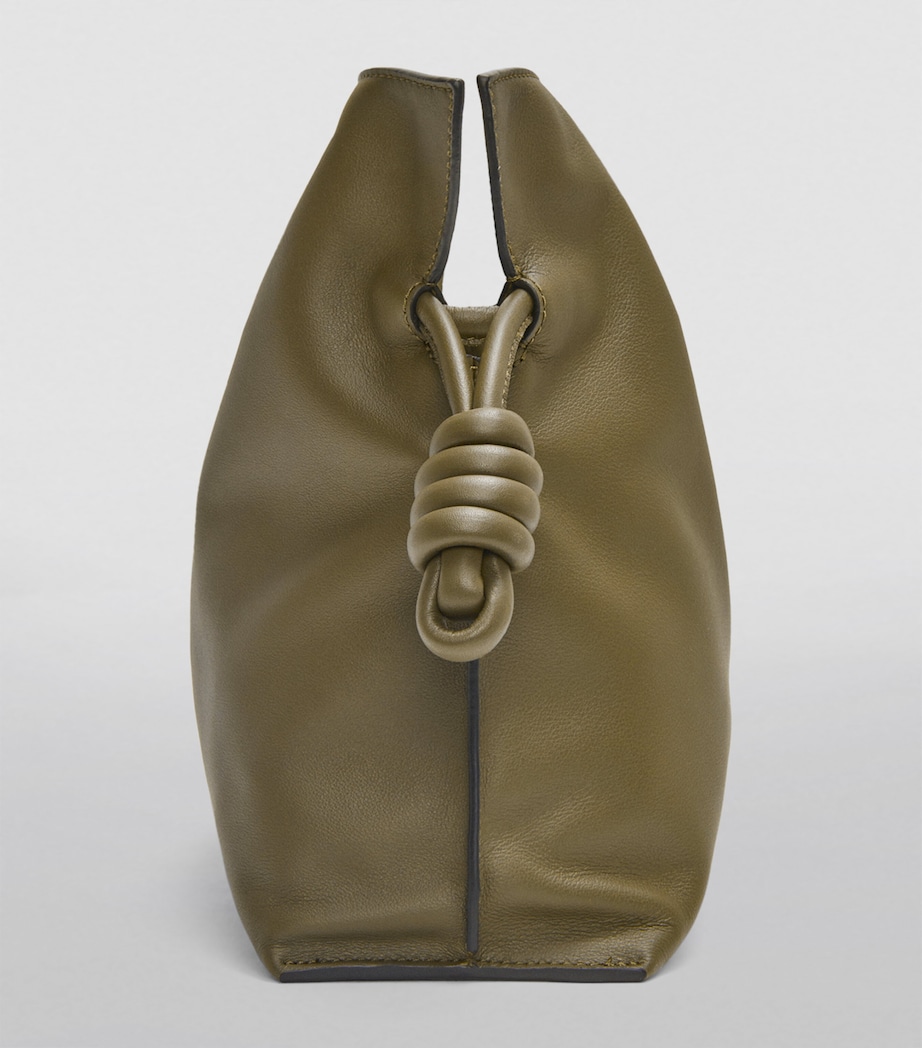 Leather Flamenco Purse DARK KHAKI GREEN Image 3