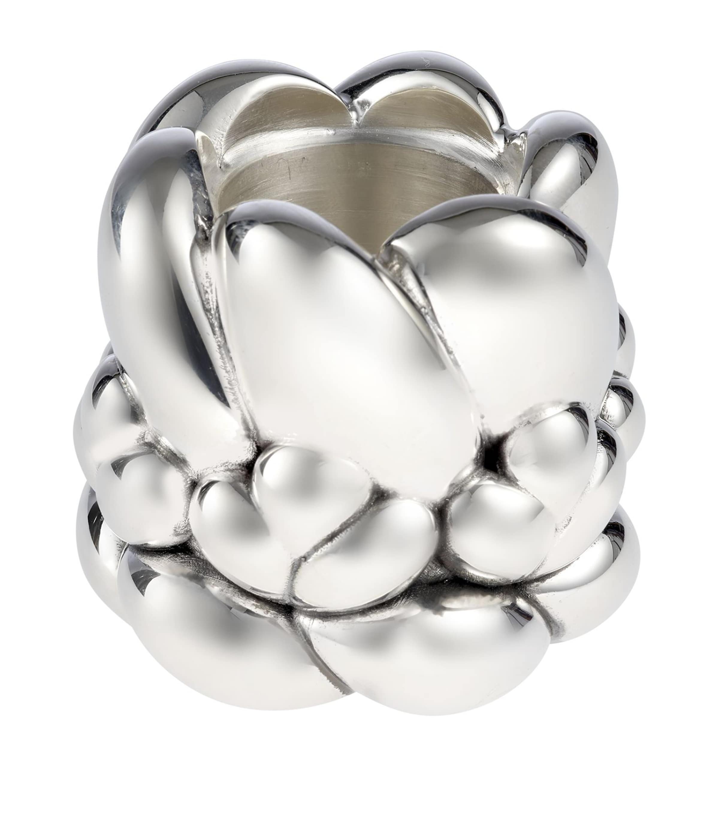 Silver-Plated Babylone Candlestick Holder (4cm) SILVER Image 3