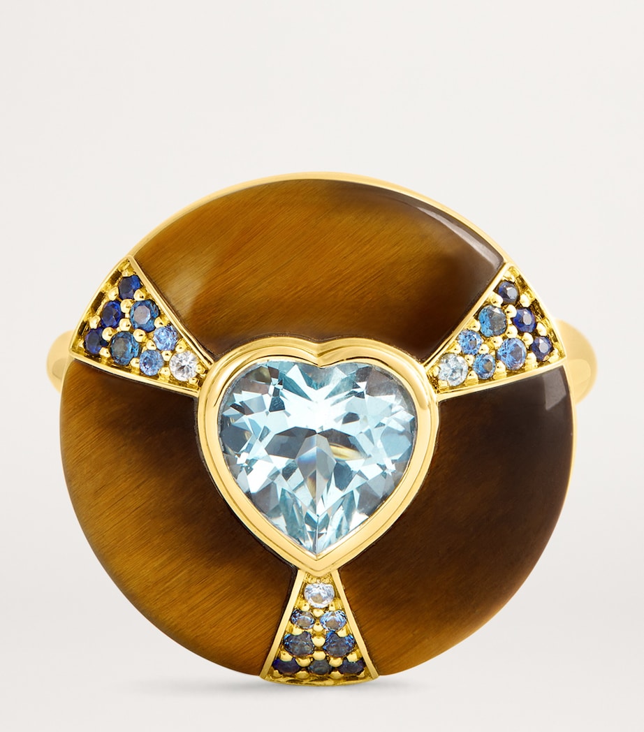 Yellow Gold and Mixed Stone Balance Ring YELLOW GOLD Image 4